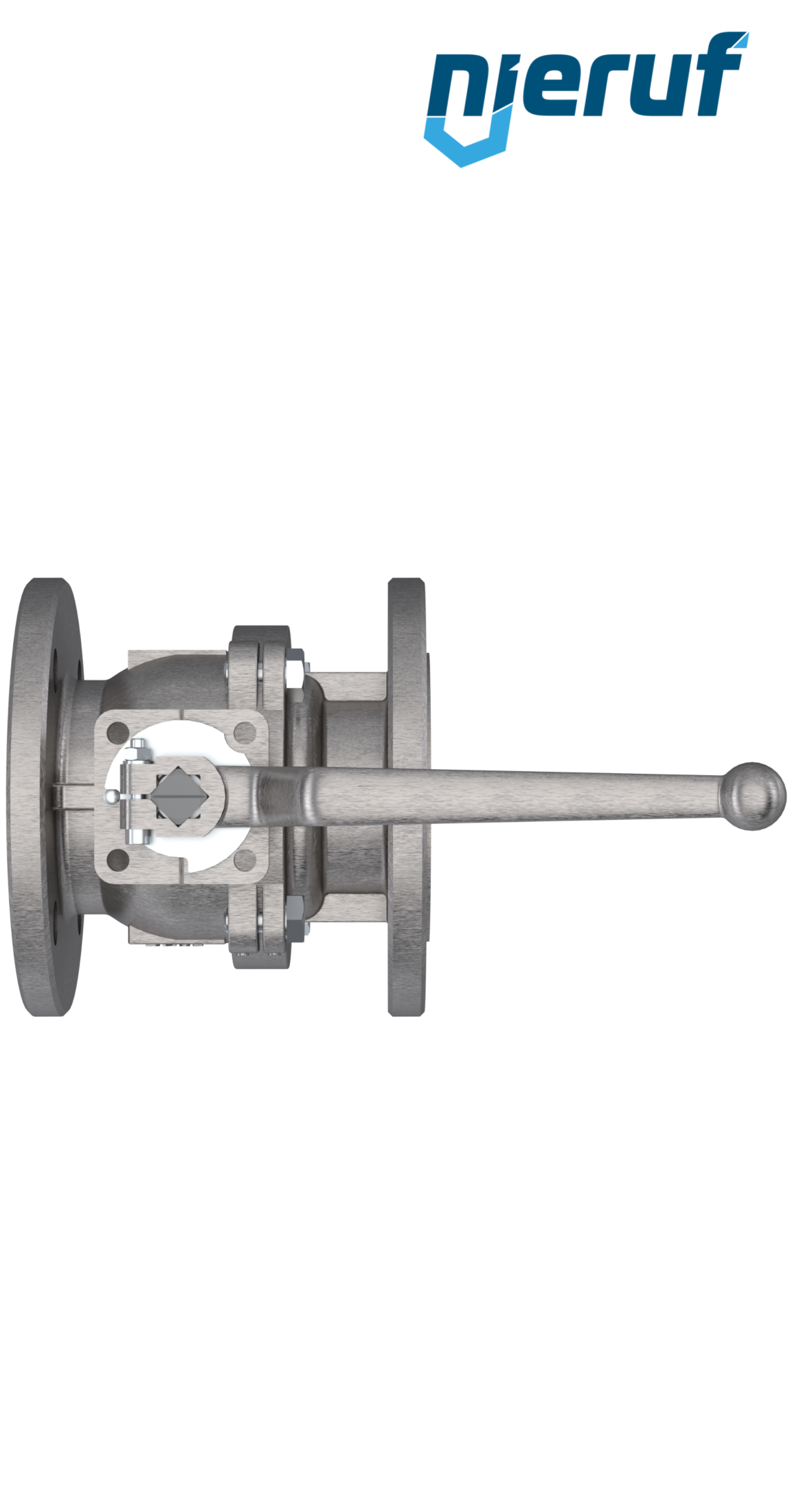 Gas-flange ball valve DN25 FK05 stainless steel 1.4408