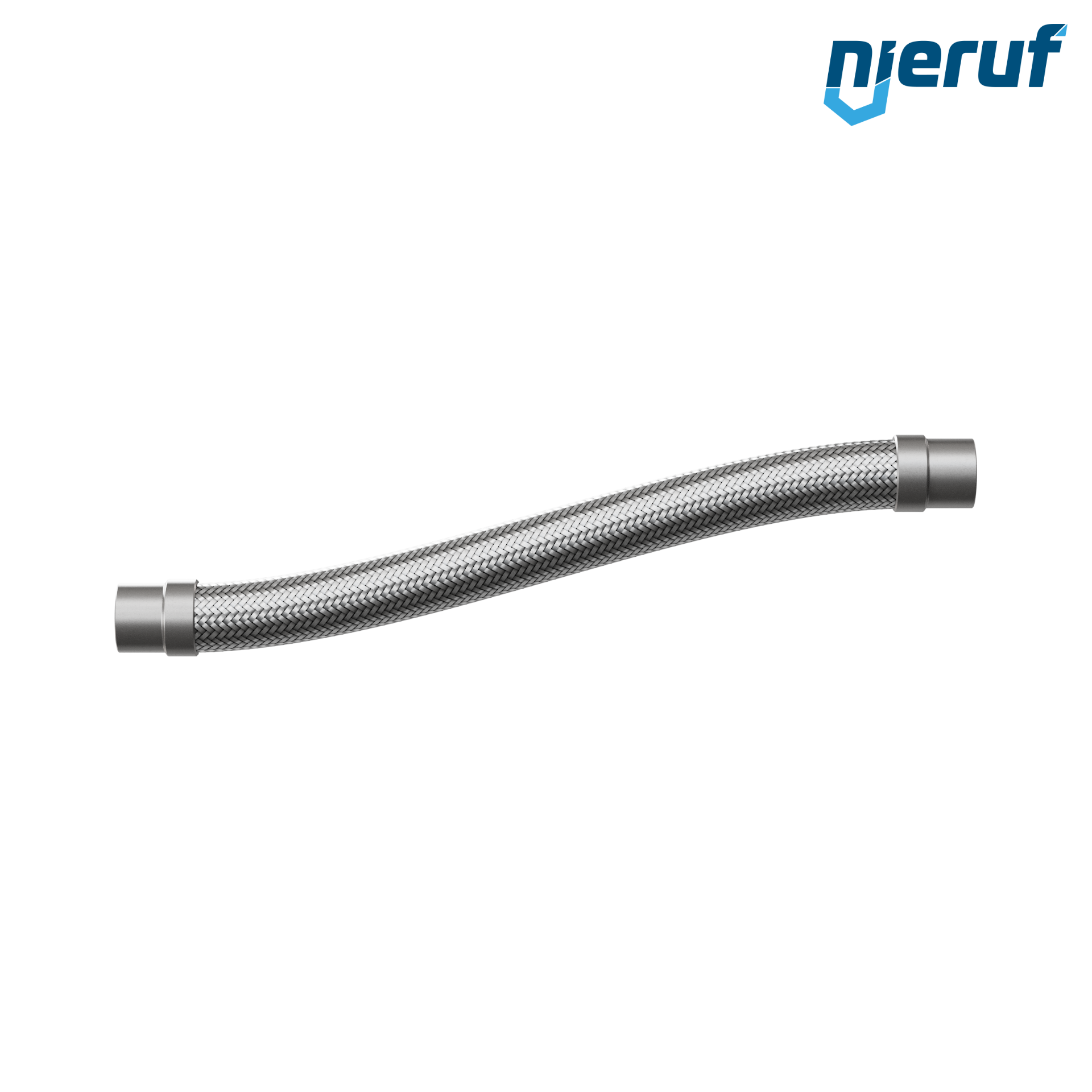 Stainless steel hoses ES01 DN40 - 48.3 mm with double braid and welding ends length 1000 mm