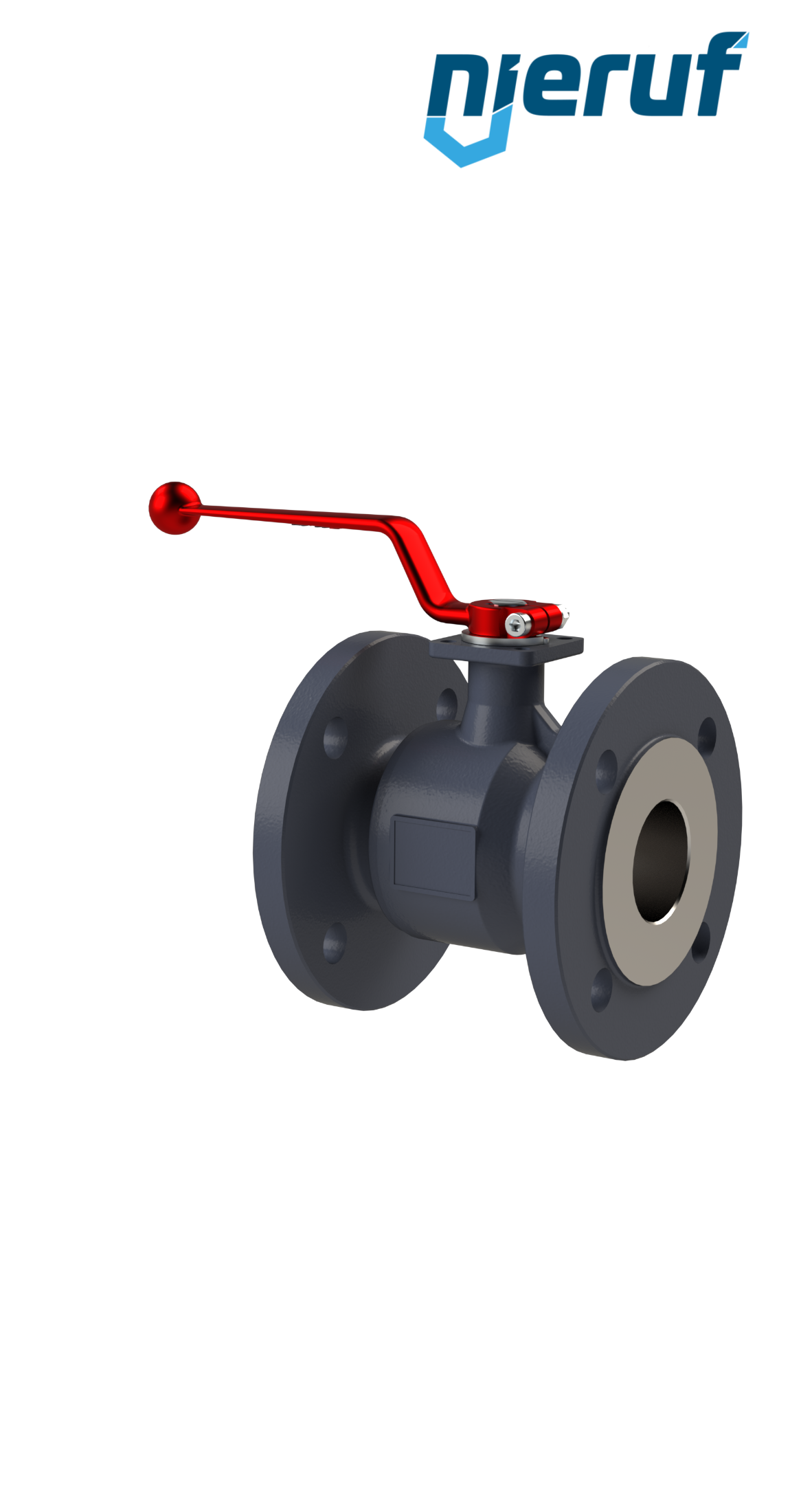 Flange ball valve DN25 FK01 GGG40  ball steel chrome plated