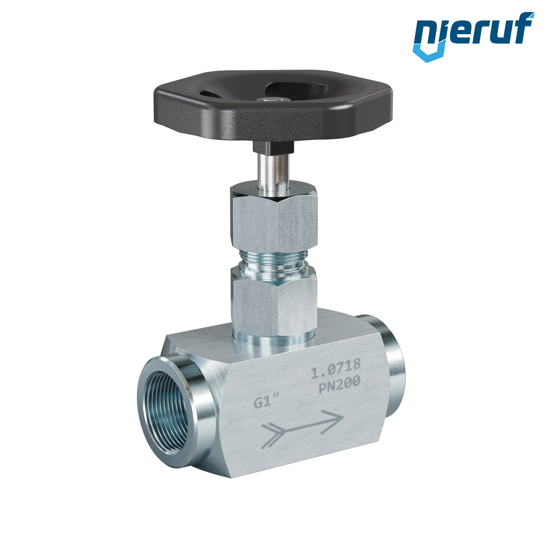 needle valve  1" inch NV01 steel (blue galvanized)