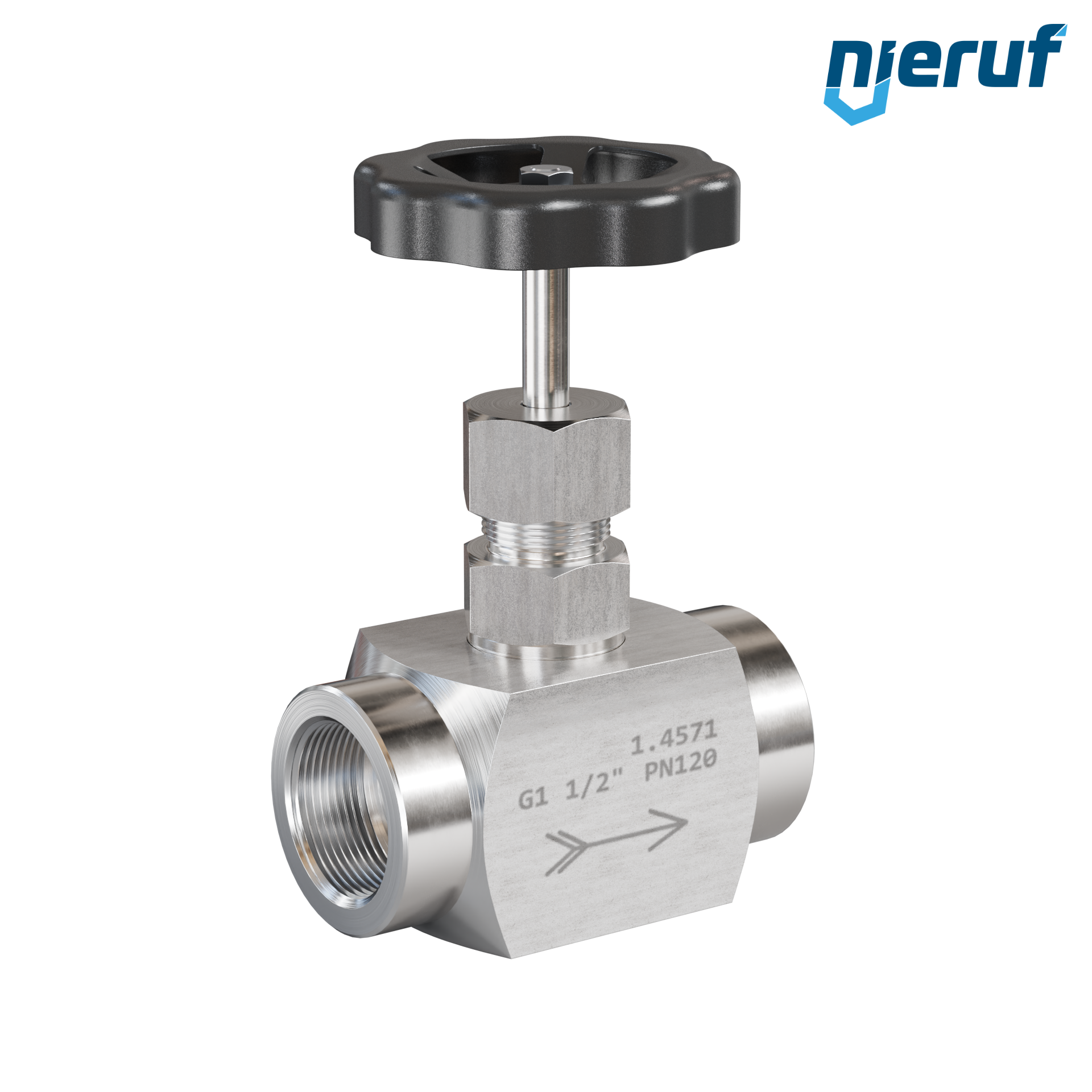 high pressure needle valve  1 1/2" inch NV01 stainless steel 1.4571
