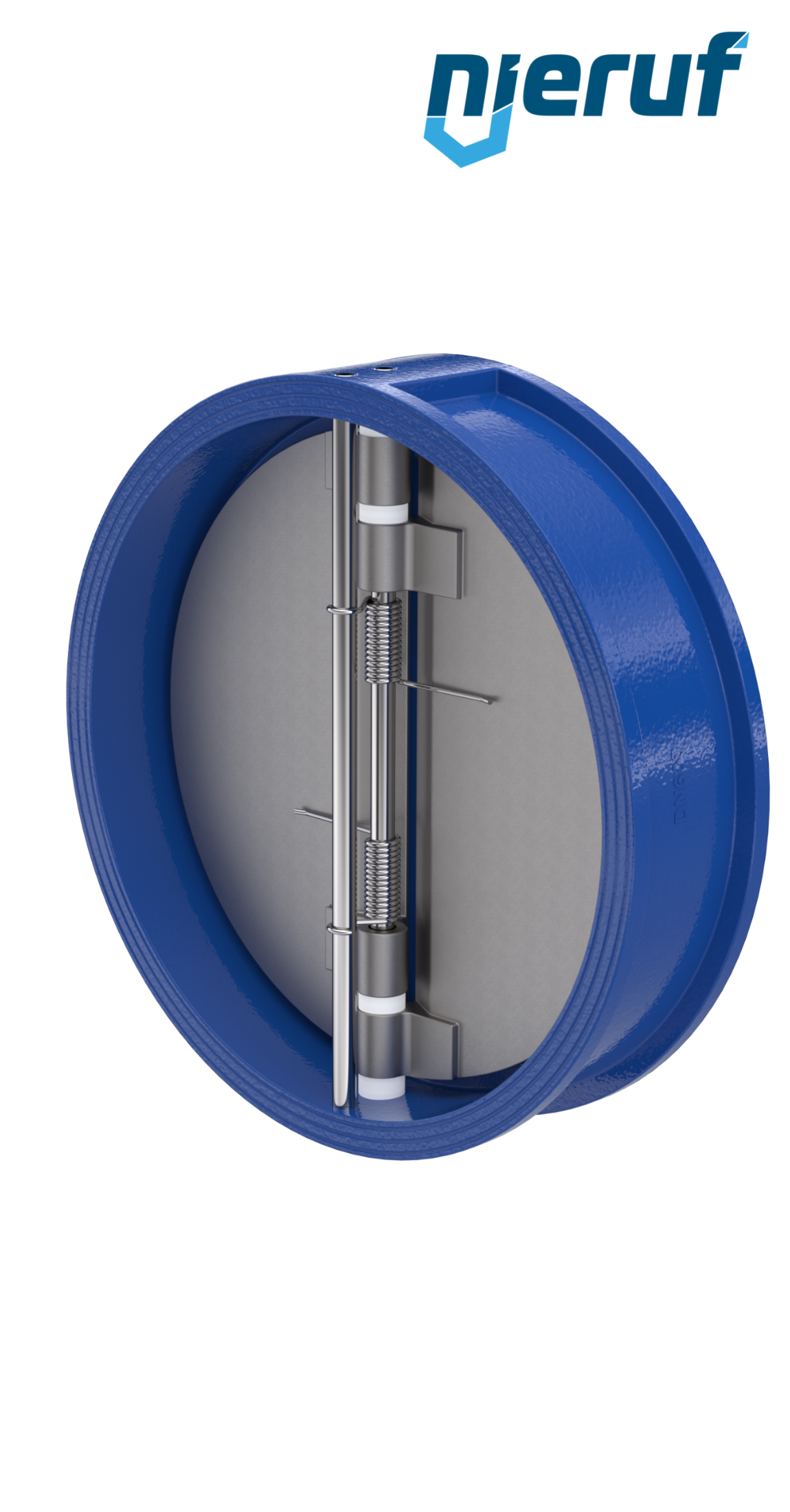 dual plate check valve DN600 DR02 ANSI 150 GGG40 epoxyd plated blue 180µm NBR