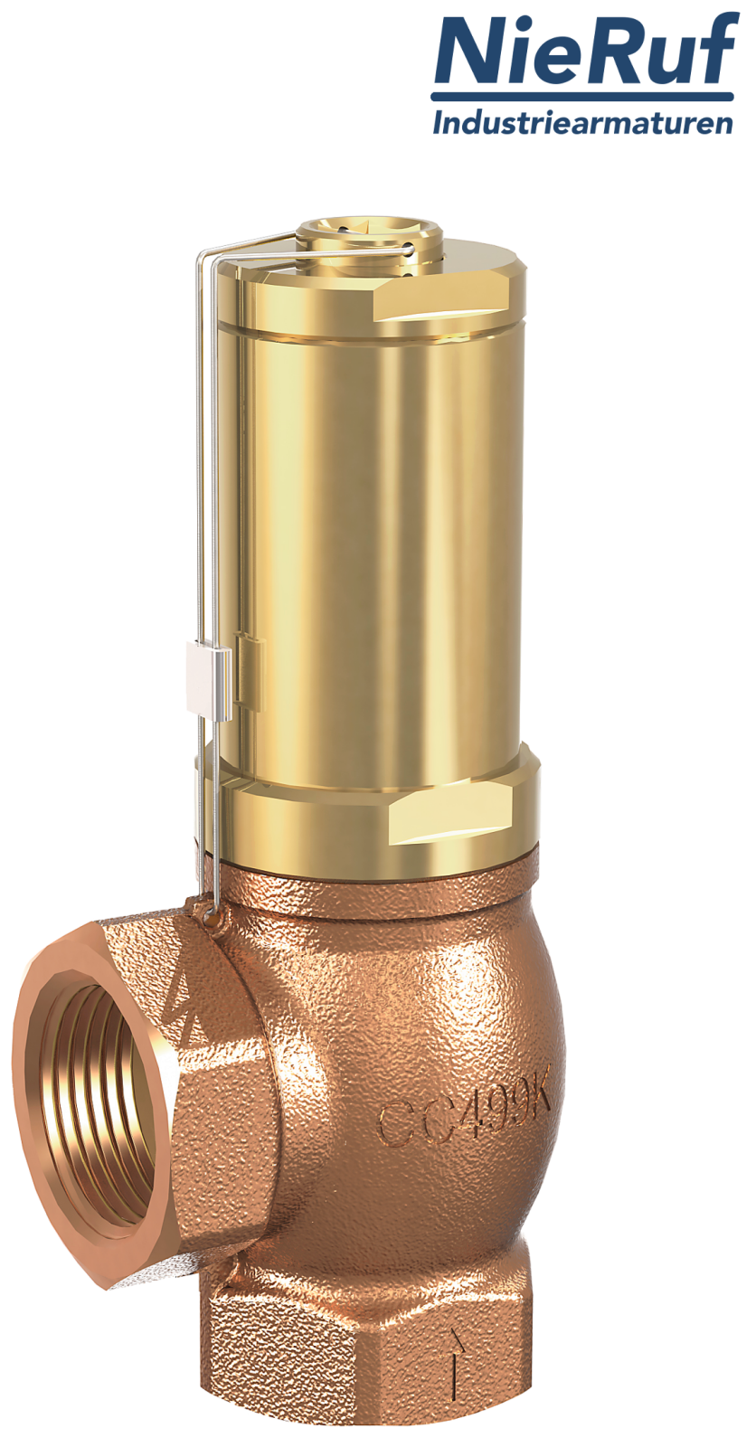 angle-type overflow valve 1/2" inch fm UV02 gunmetal/brass 0,5 - 2,5 bar