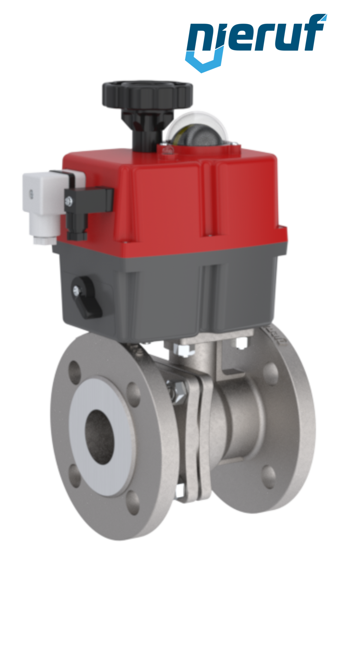 automatic-flange ball valve DN15 - 1/2" inch EK05 stainless steel 24V