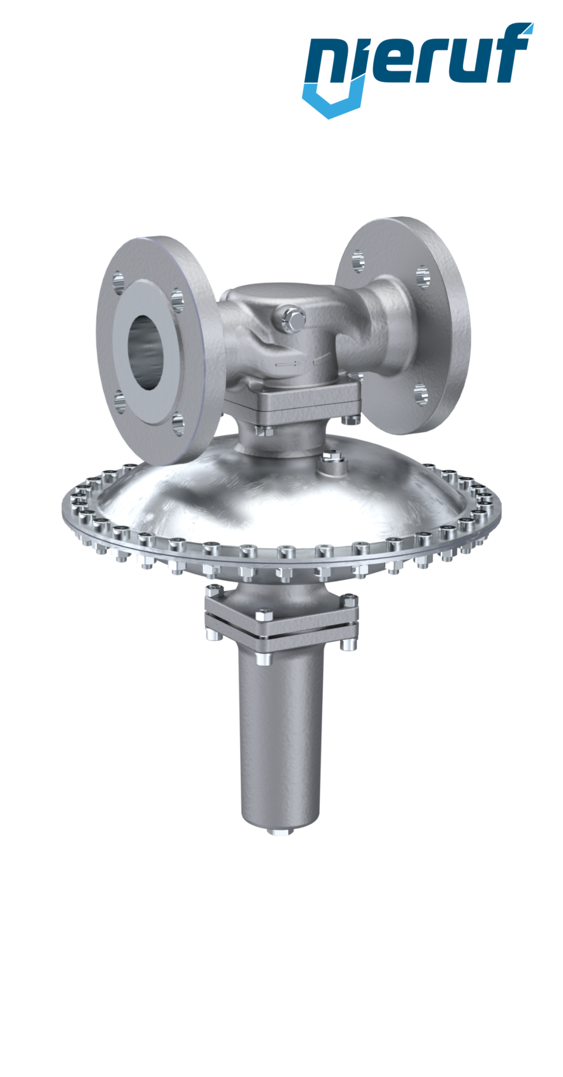 mbar pressure reducer DN50 DM24 flange DIN EN 1092 stainless steel EPDM 50 - 200 mbar