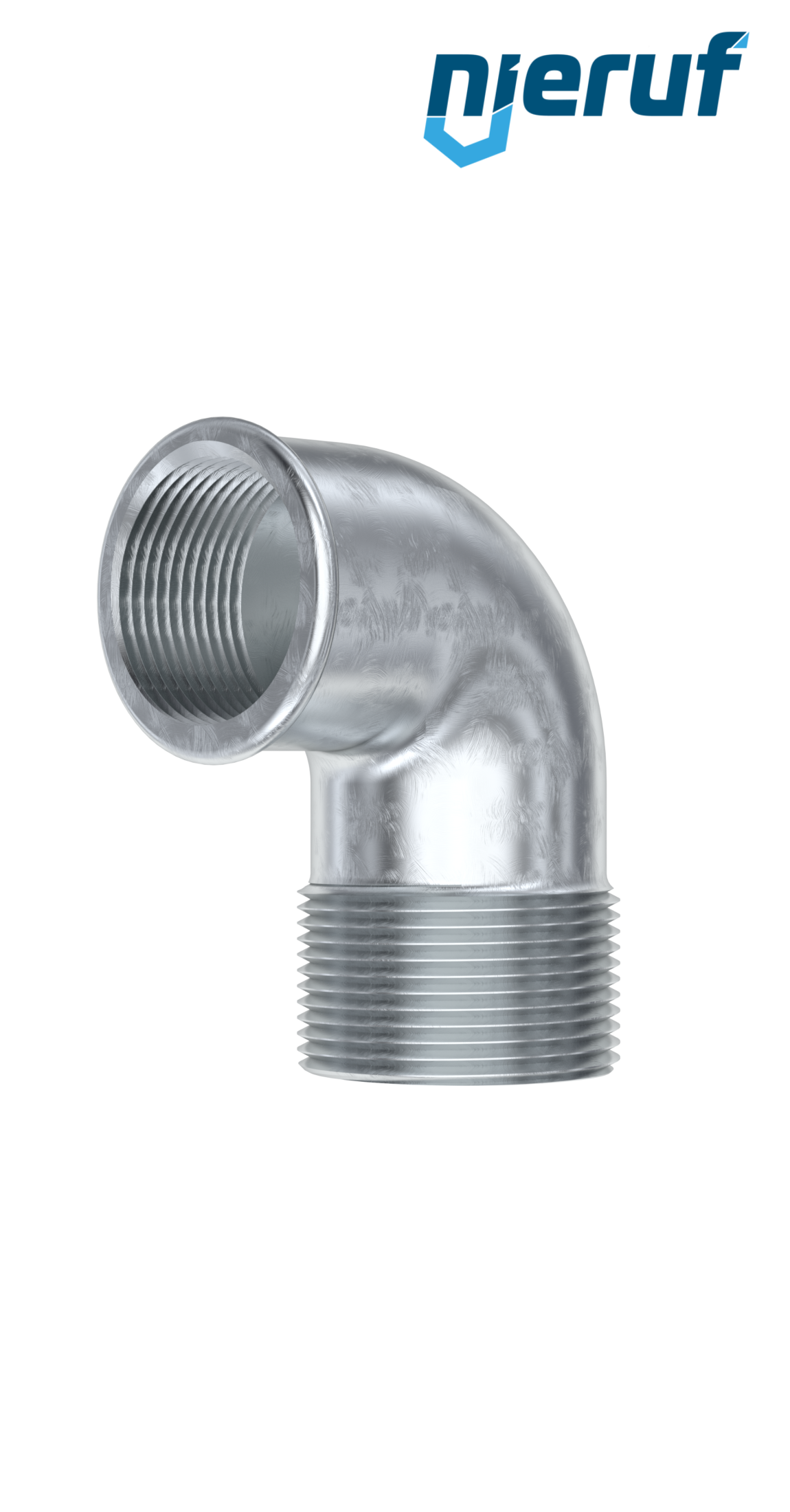 Malleable cast iron fitting elbow no. 92, DN100 - 4" inch galvanized