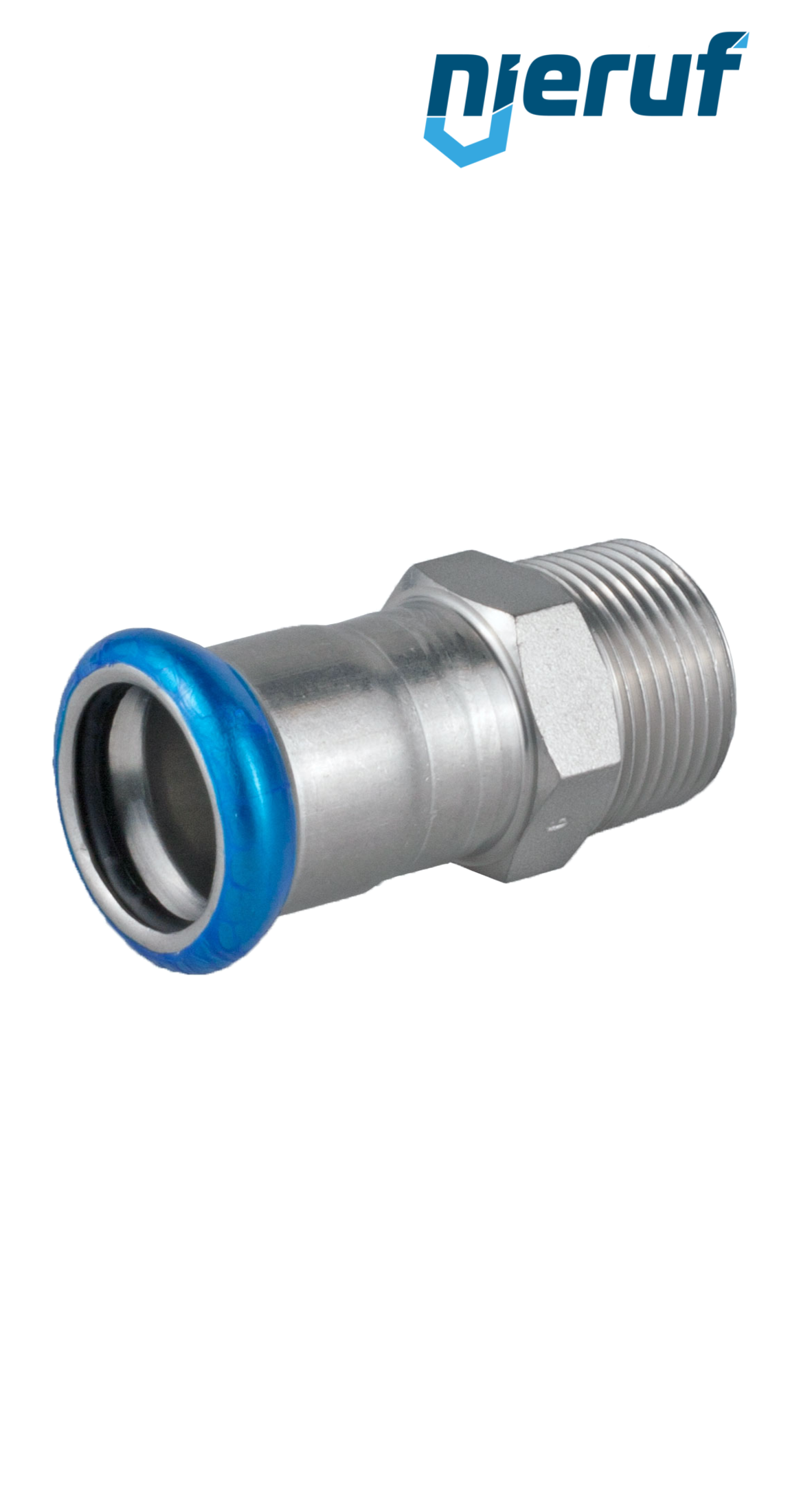 Press Fitting Male Coupling F Pressfitting DN40 - 42,0 mm male thread 1 1/4" inch stainless steel