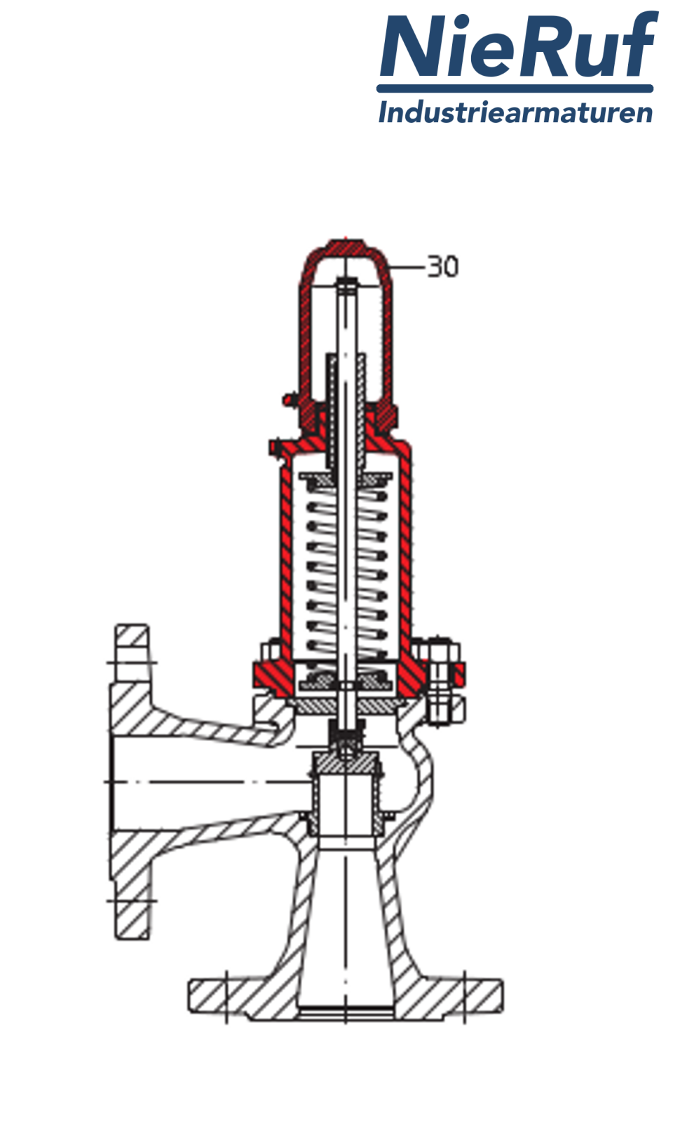 flange-safety valve DN15/DN15 SF0101, cast iron EN-JL1040 metal, without lever