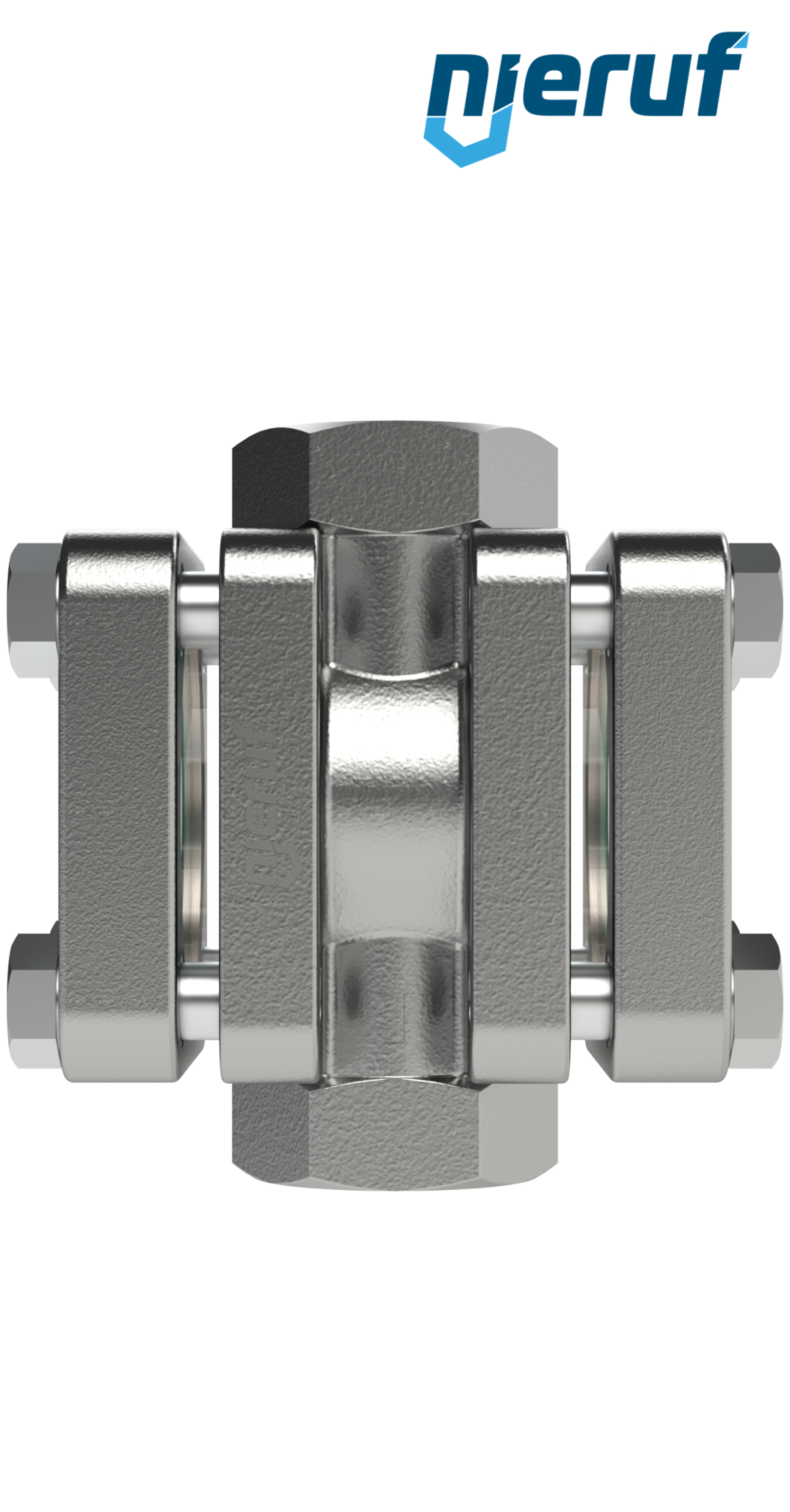 flow-through sight flow indicator DN15 - 1/2" Inch stainless steel borosilicate glass