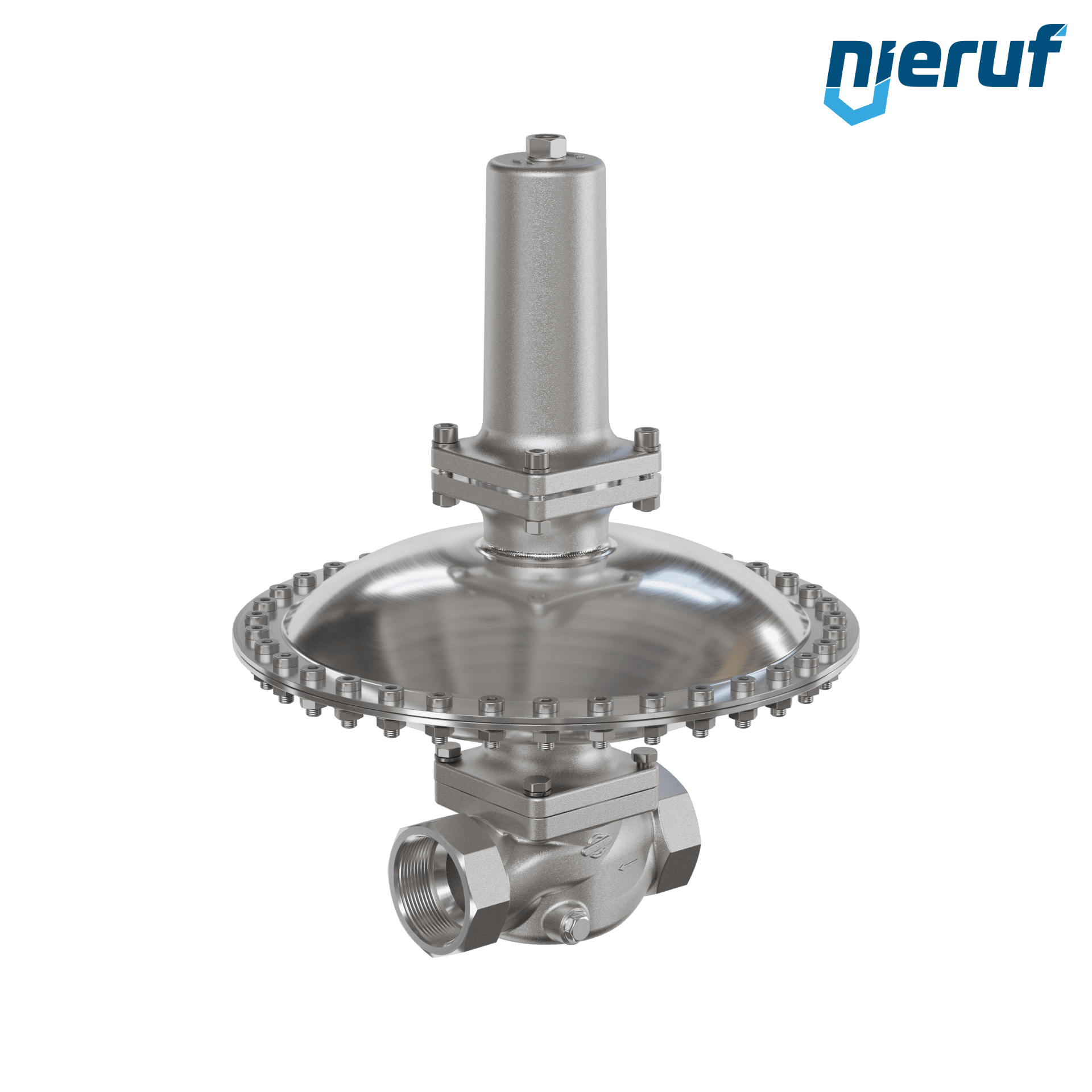 Millibar overflow valve 2" inch female UV17 stainless steel FKM / PTFE 7 - 100 mbar