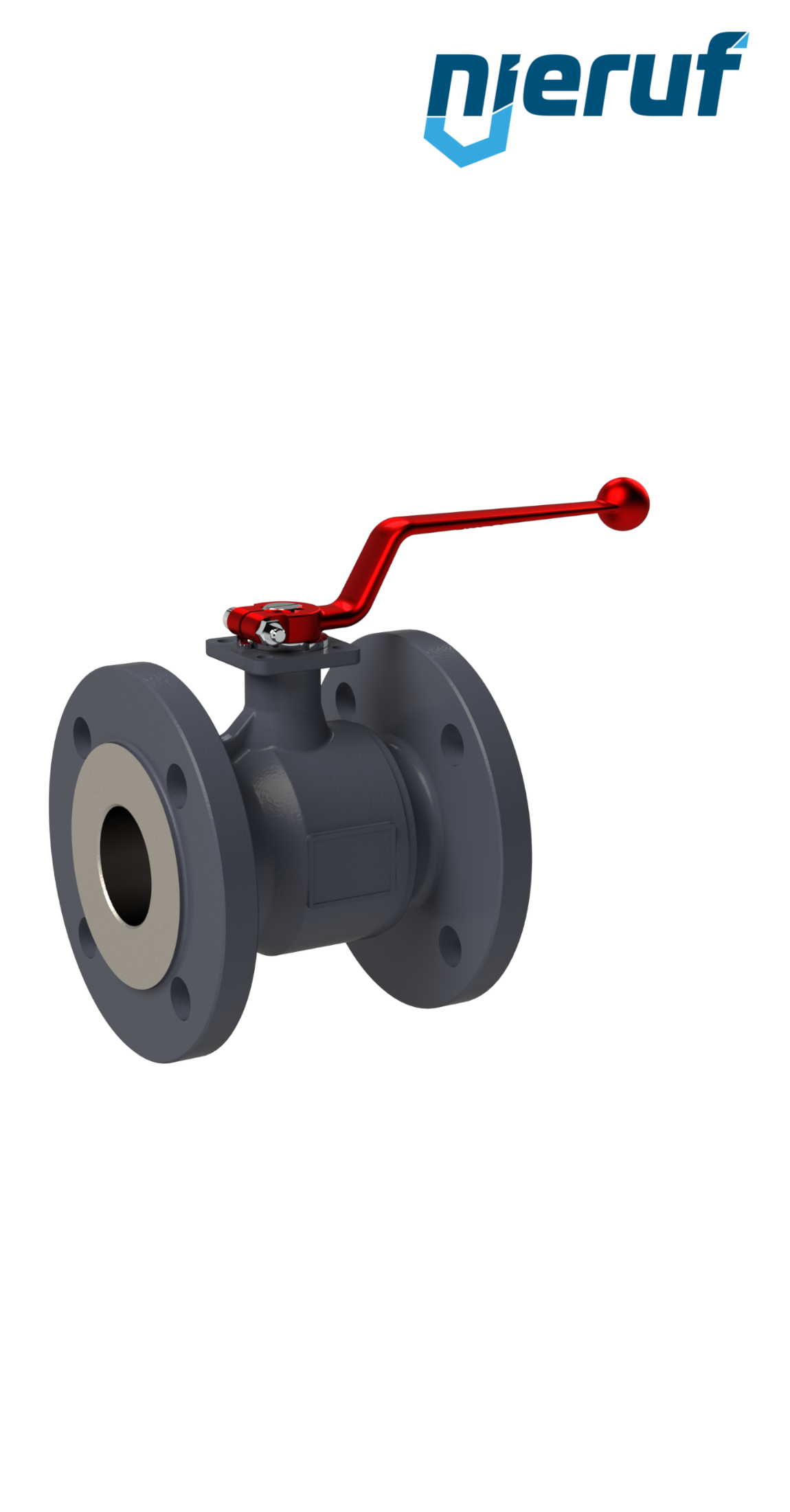 Flange ball valve DN50 FK01 GGG40  ball steel chrome plated