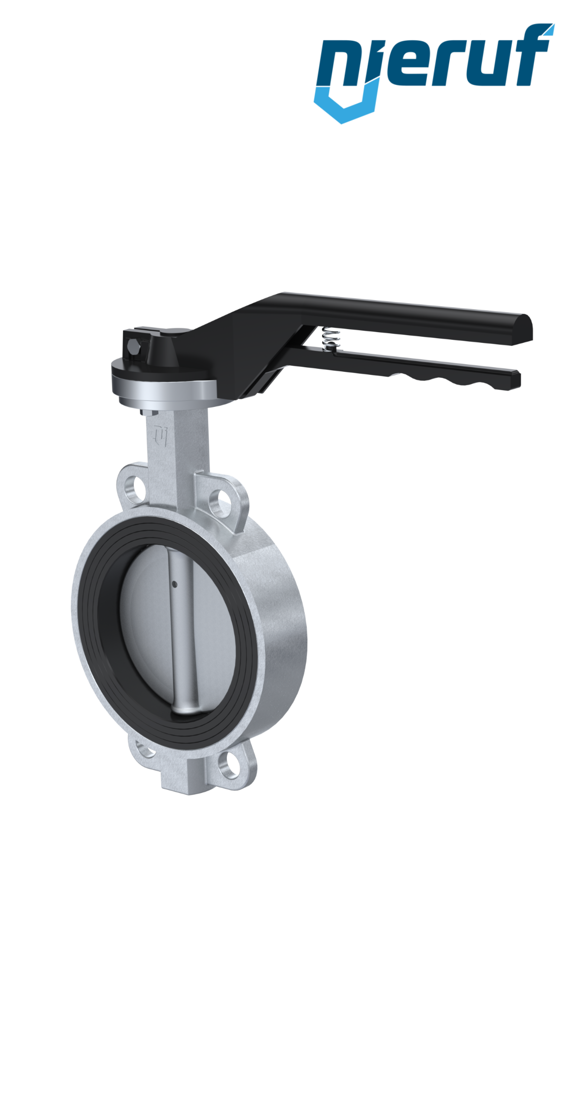 Butterfly-valve-stainless-steel DN 100 PN16 AK08 EPDM notch lever