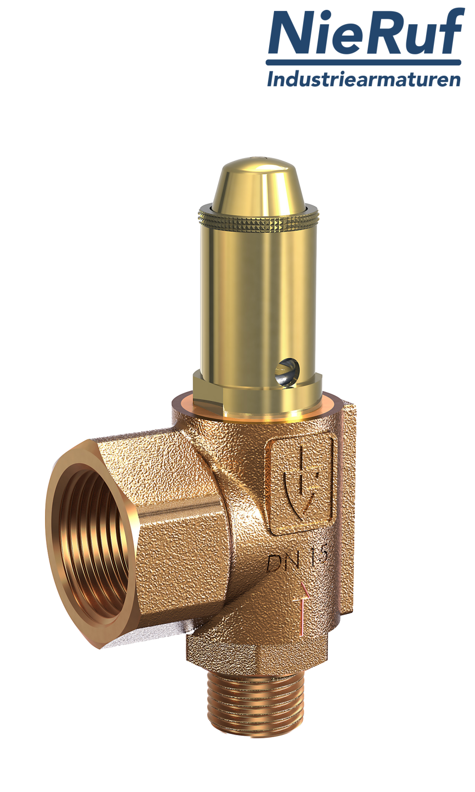 safety valve 1/2" m  x 1" fm SV03 neutral liquid media, gunmetal NBR