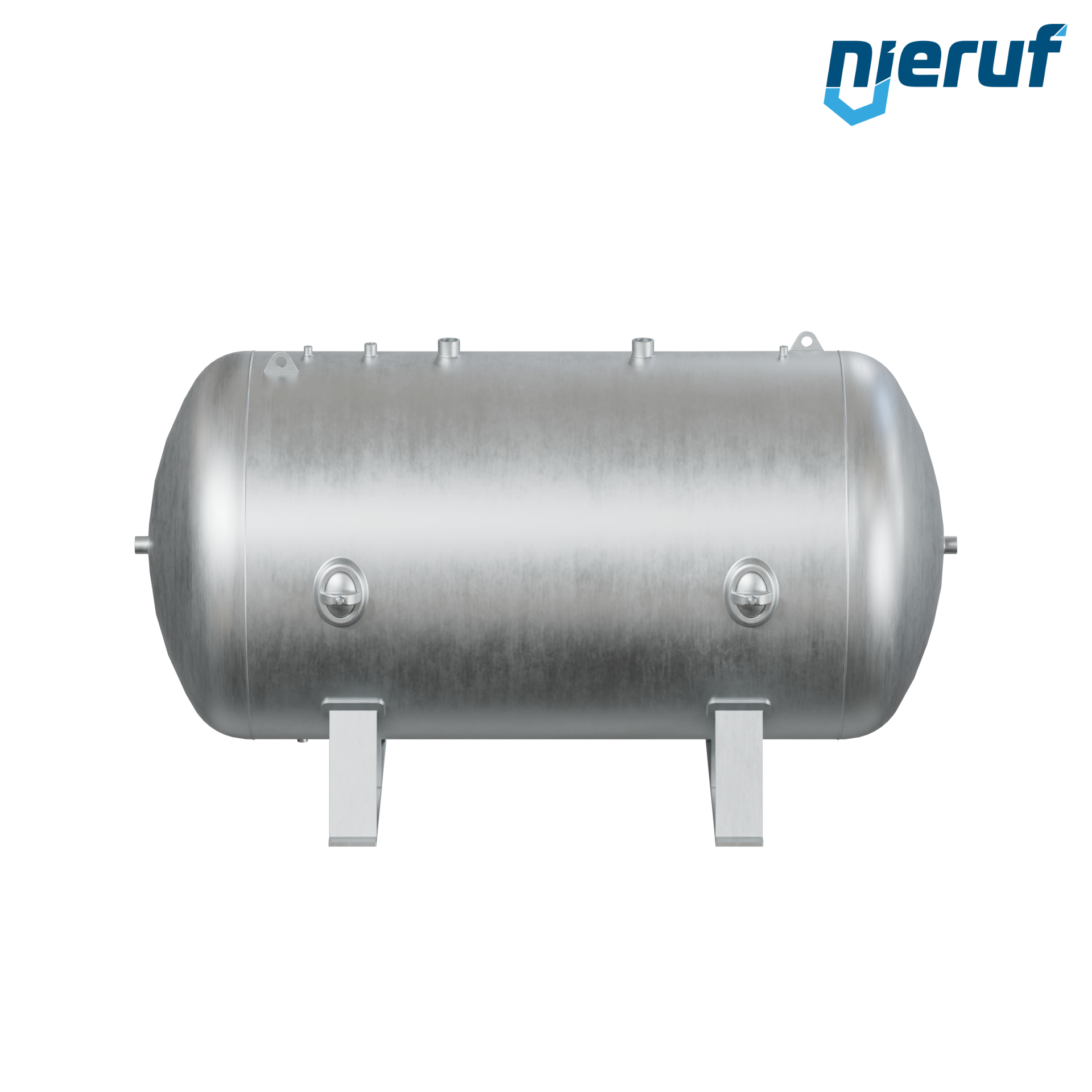 Pressure vessel horizontal BE01 10000 liter, 0-16 bar, steel primed, nominal size 1800 mm