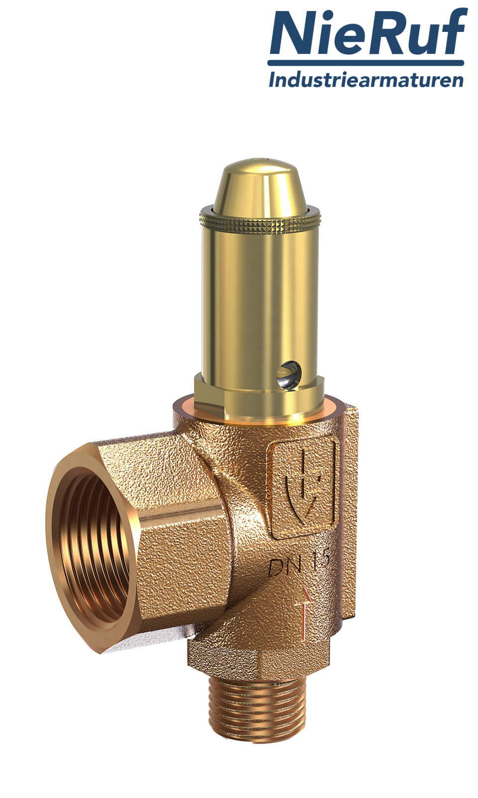 safety valve 1/2" m  x 1" fm SV08 gaseous media, gunmetal FKM