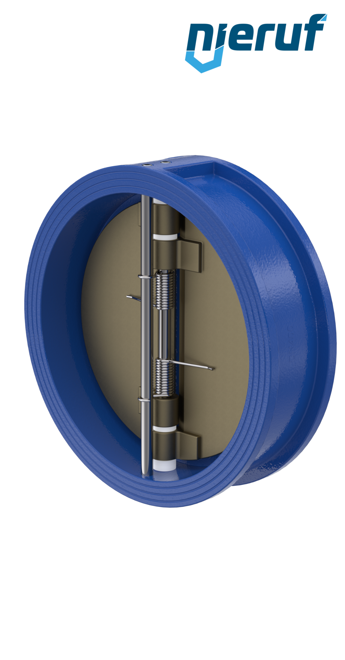 dual plate check valve DN400 DR04 GGG40 epoxyd plated blue 180µm FKM