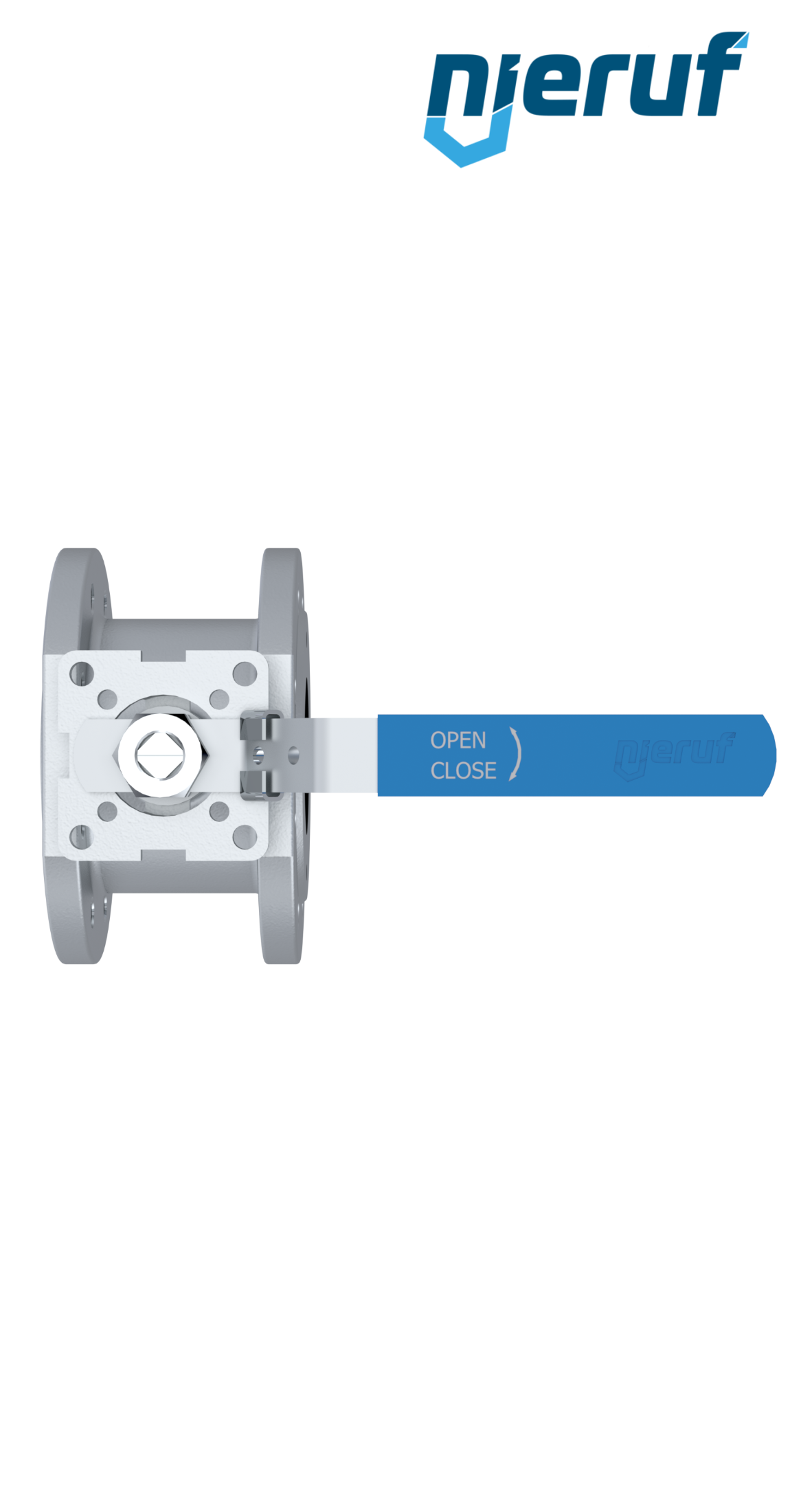 Compact ball valve DN65 PN16 FK04 stainless steel 1.4408