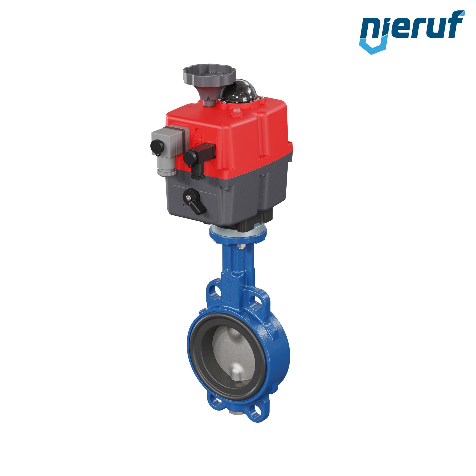 Butterfly valve DN 80 Wafer type electric actuator 24-240V FDA