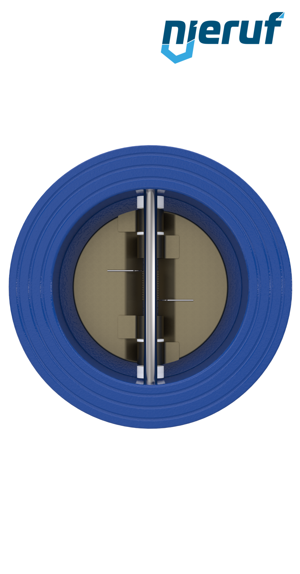 dual plate check valve DN80 DR04 GGG40 epoxyd plated blue 180µm EPDM