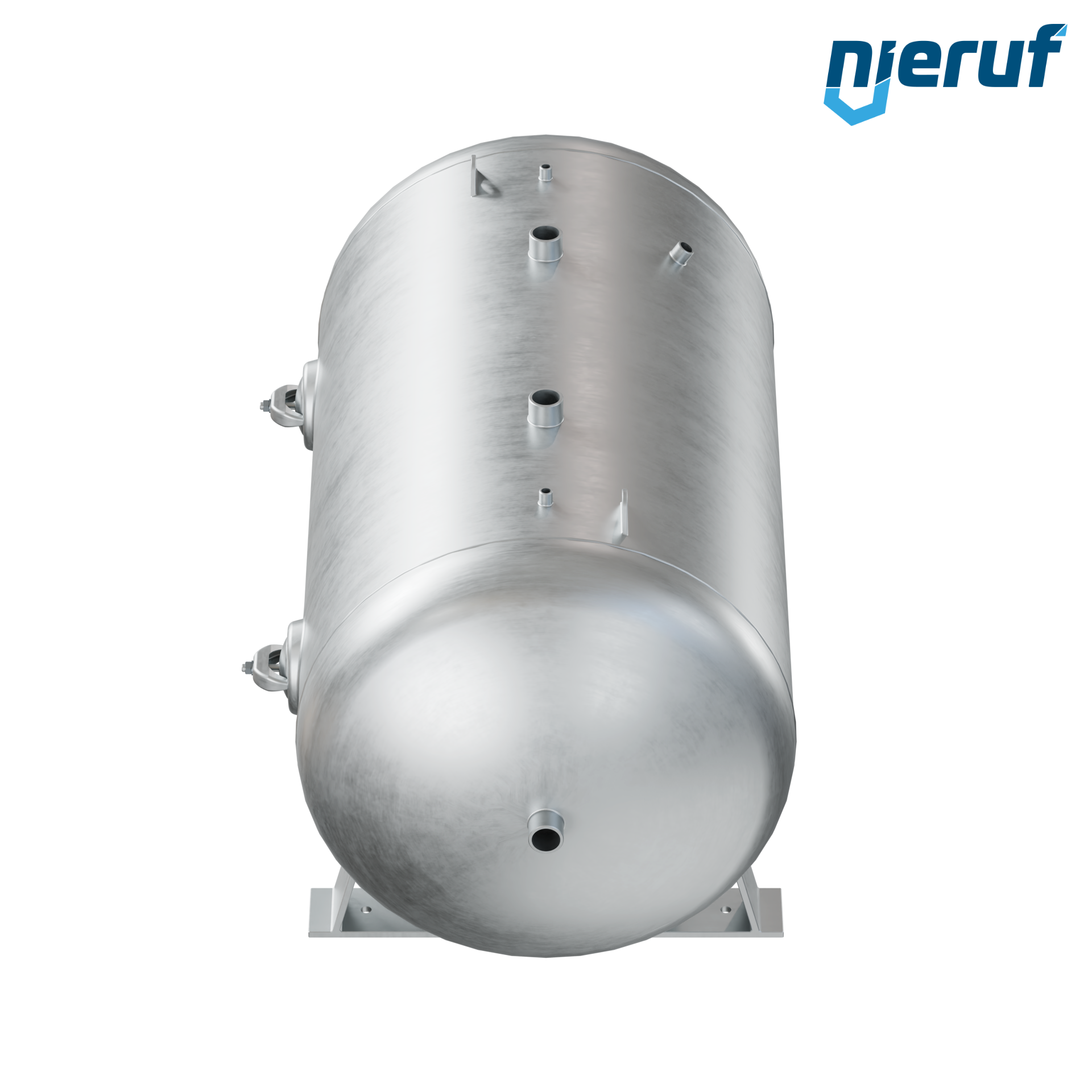 High pressure vessel horizontal BE02 1500 liter, 0-41 bar, steel primed