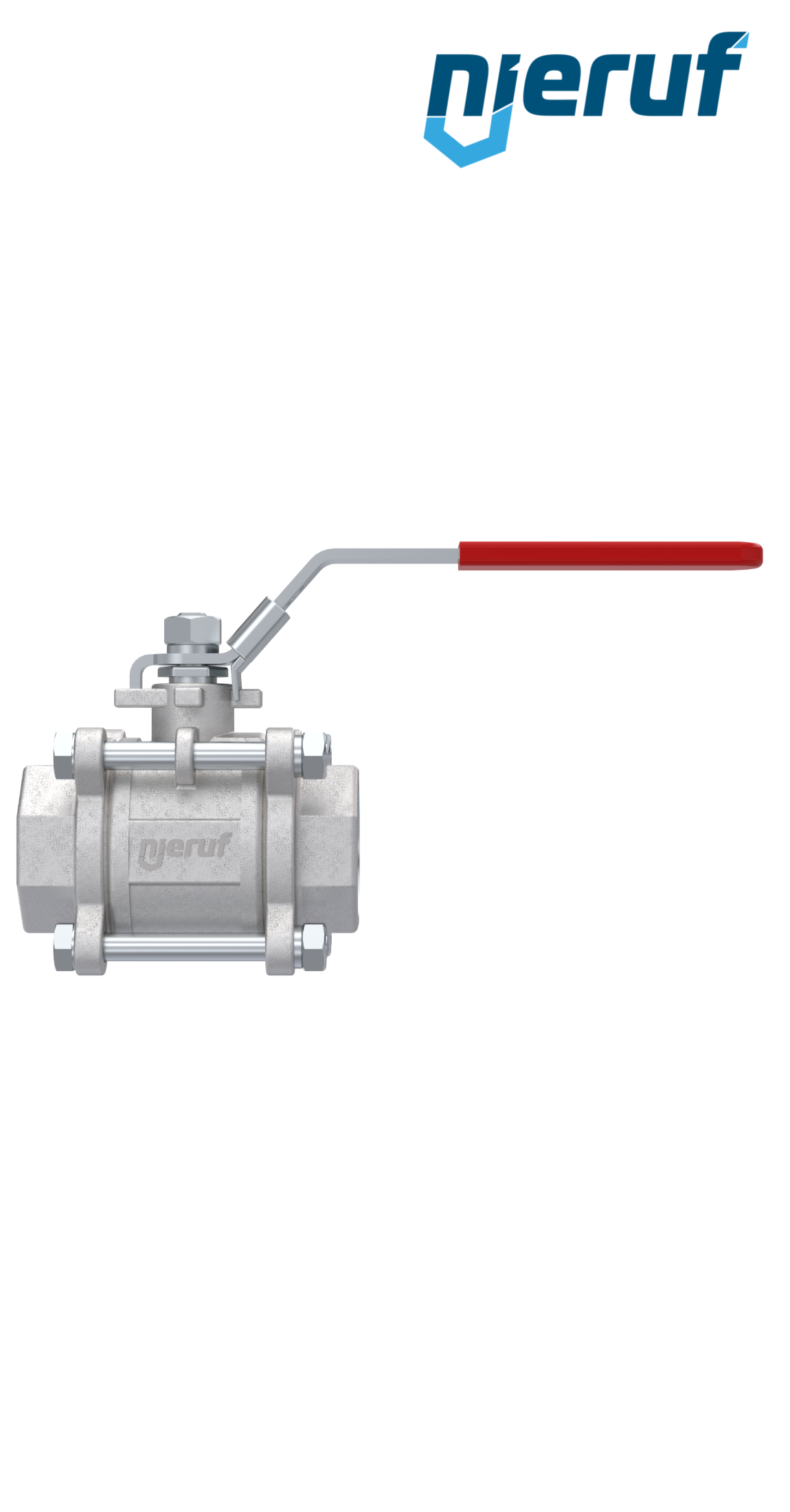 three-pieces stainless steel ball valve DN80 - 3" inch female thread