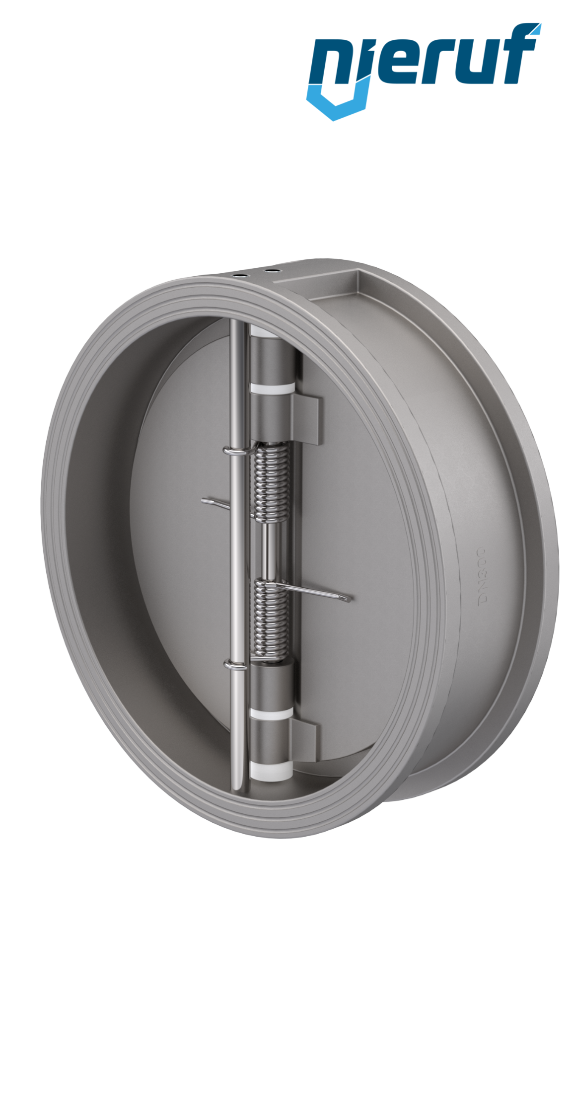 dual plate check valve DN300 DR03 stainless steel 1.4408 NBR