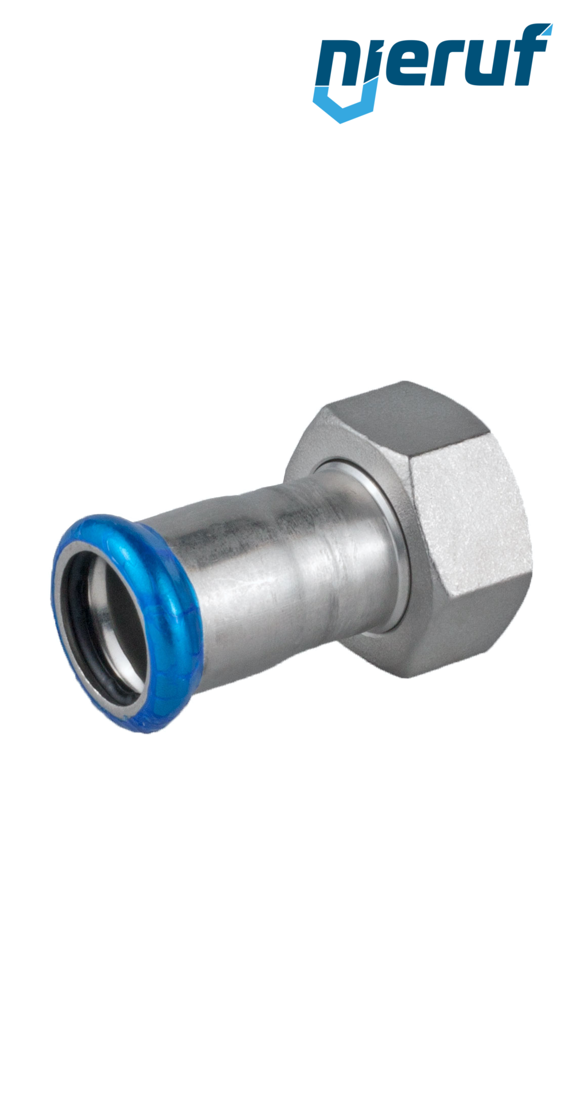 Female Coupling F Pressfitting DN15 - 18,0 mm female thread 1/2" inch stainless steel