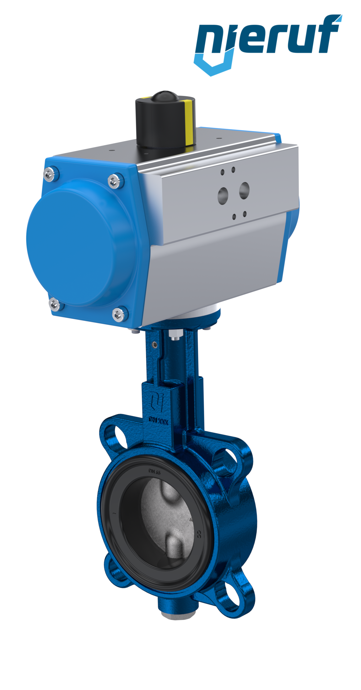 Butterfly valve DN 65 AK01 FPM pneumatic actuator single acting