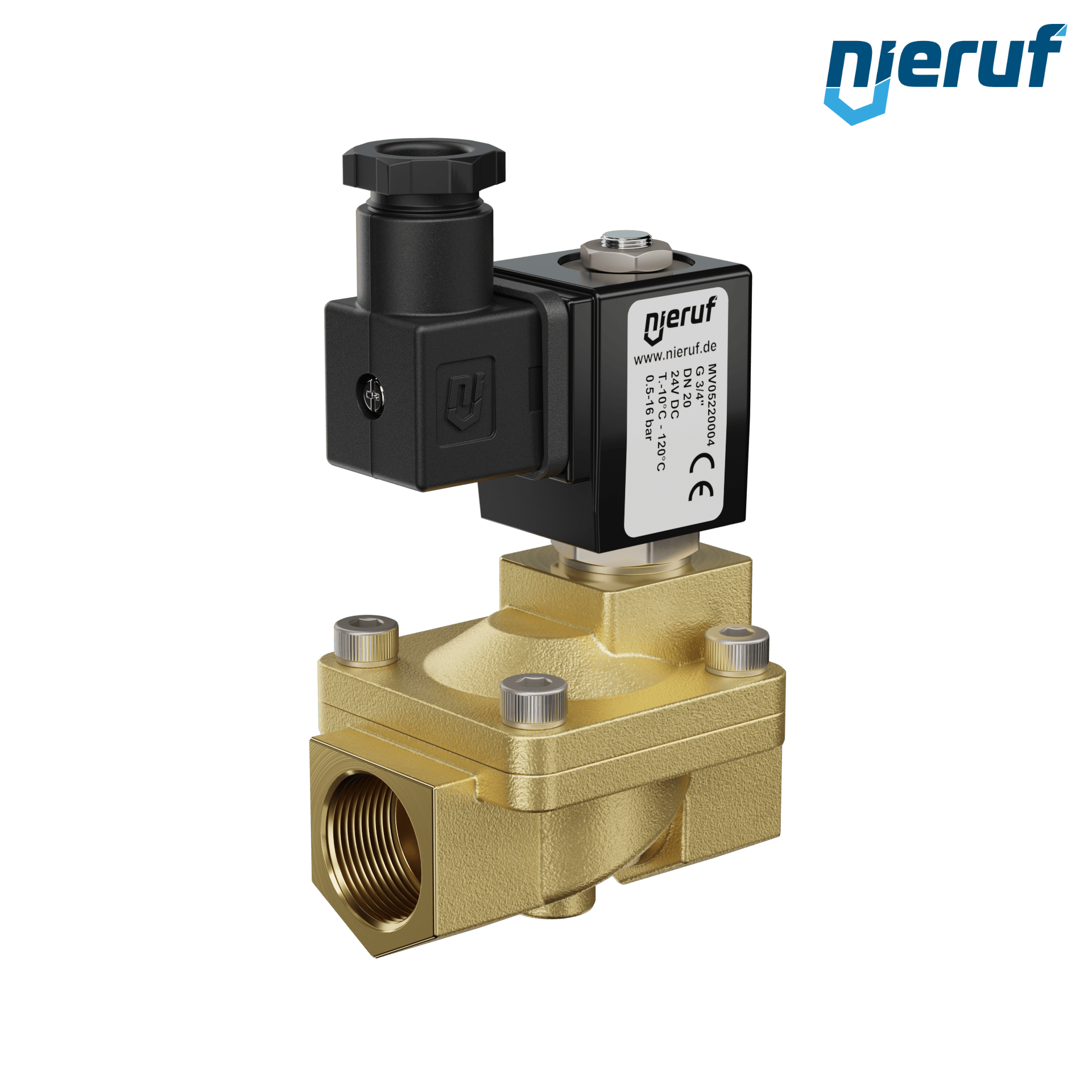 Solenoid valve G 3/4" Inch brass MV05 FKM 24V DC