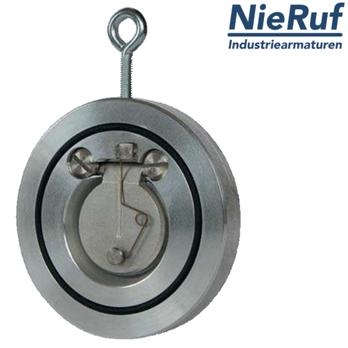 swing check valve with spring DN125 ZR04 stainless steel A351 CF8M metall