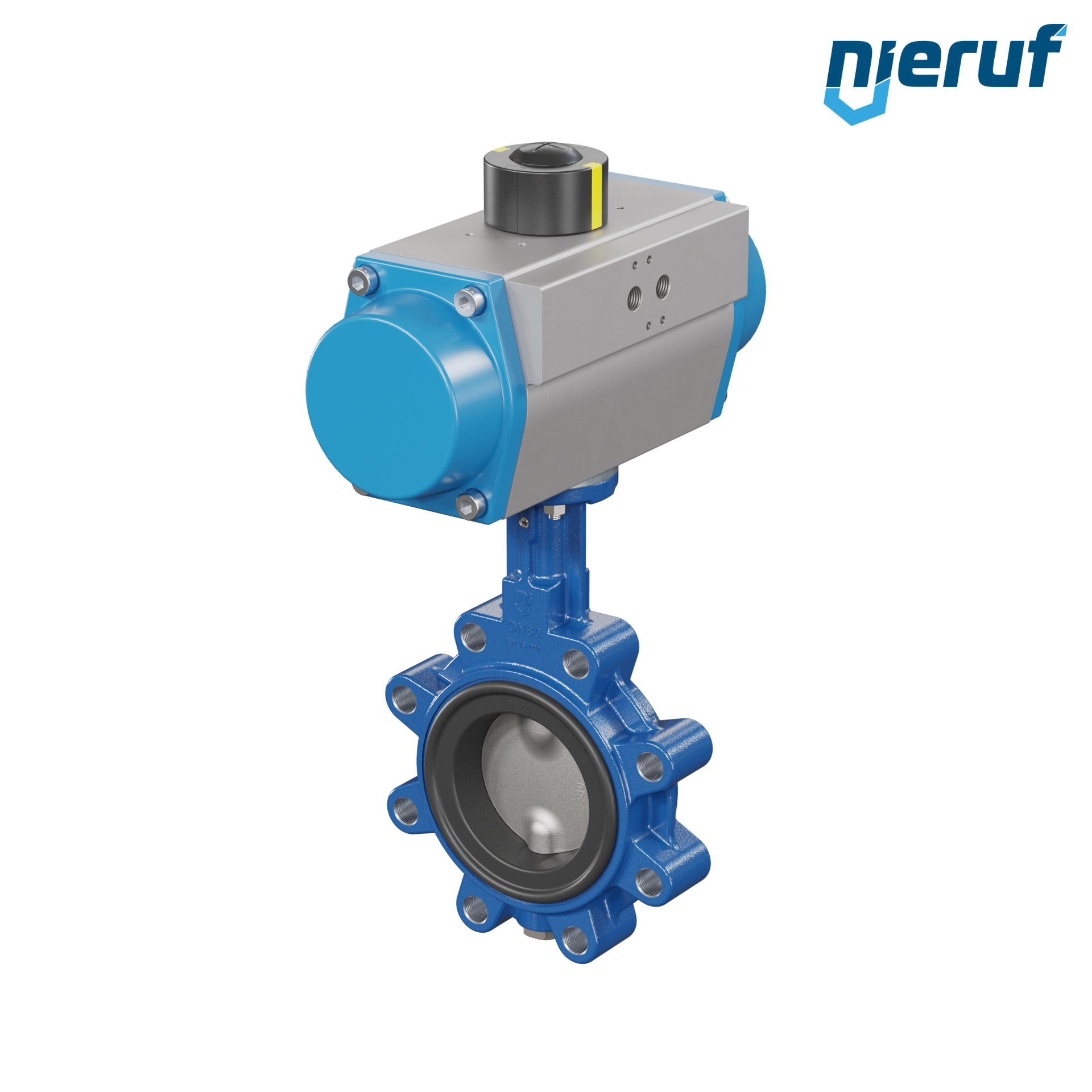 Butterfly valve DN 80 AK02 EPDM high temperature & FDA pneumatic actuator single acting normally closed