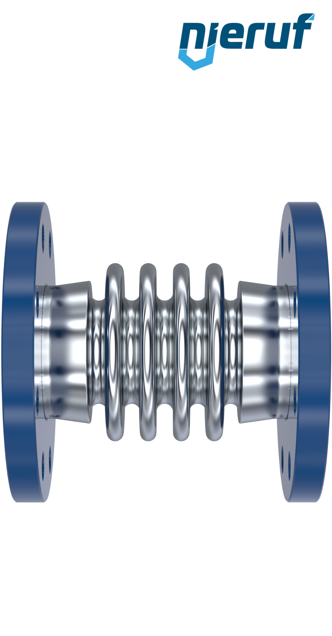Axial expansion joint DN65 type KP05 flared flanges and stainless steel-bellows