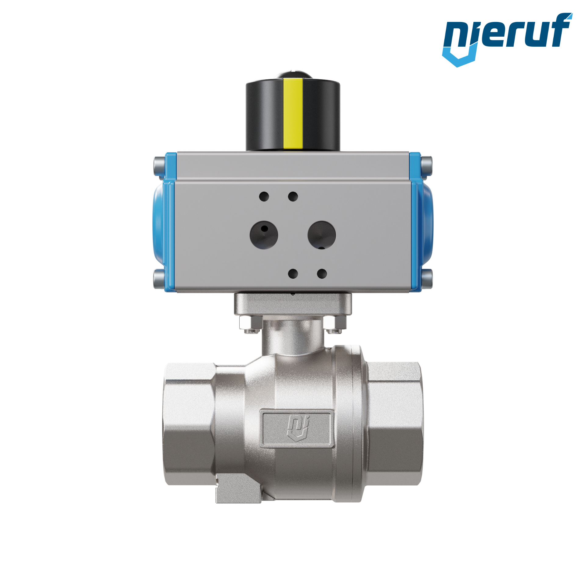 valvola a sfera pneumatica DN32 - 1 1/4" pollici azionamento rotativo a doppio effetto PK02