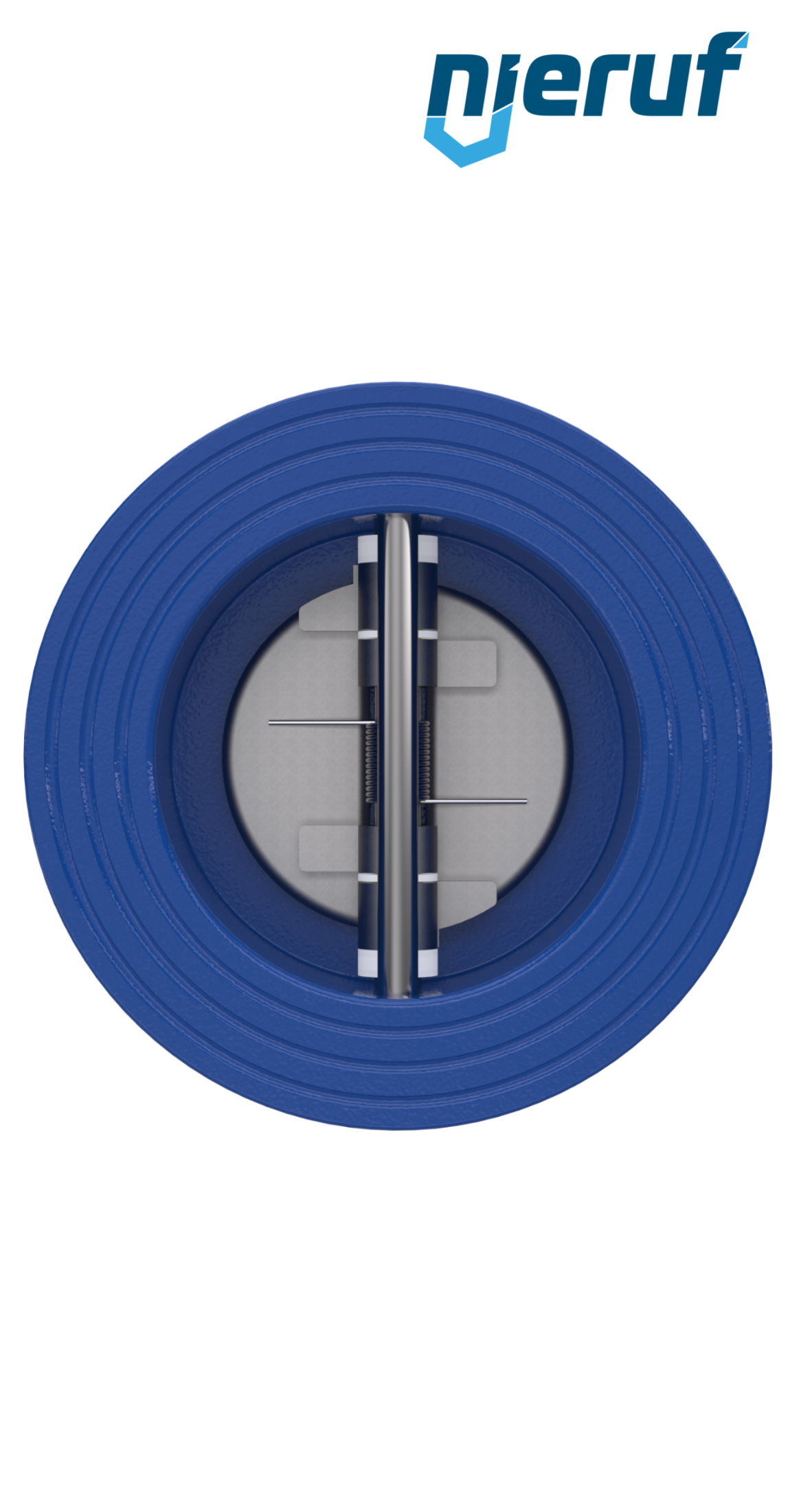 dual plate check valve DN50 DR01 GGG40 epoxyd plated blue 180µm NBR