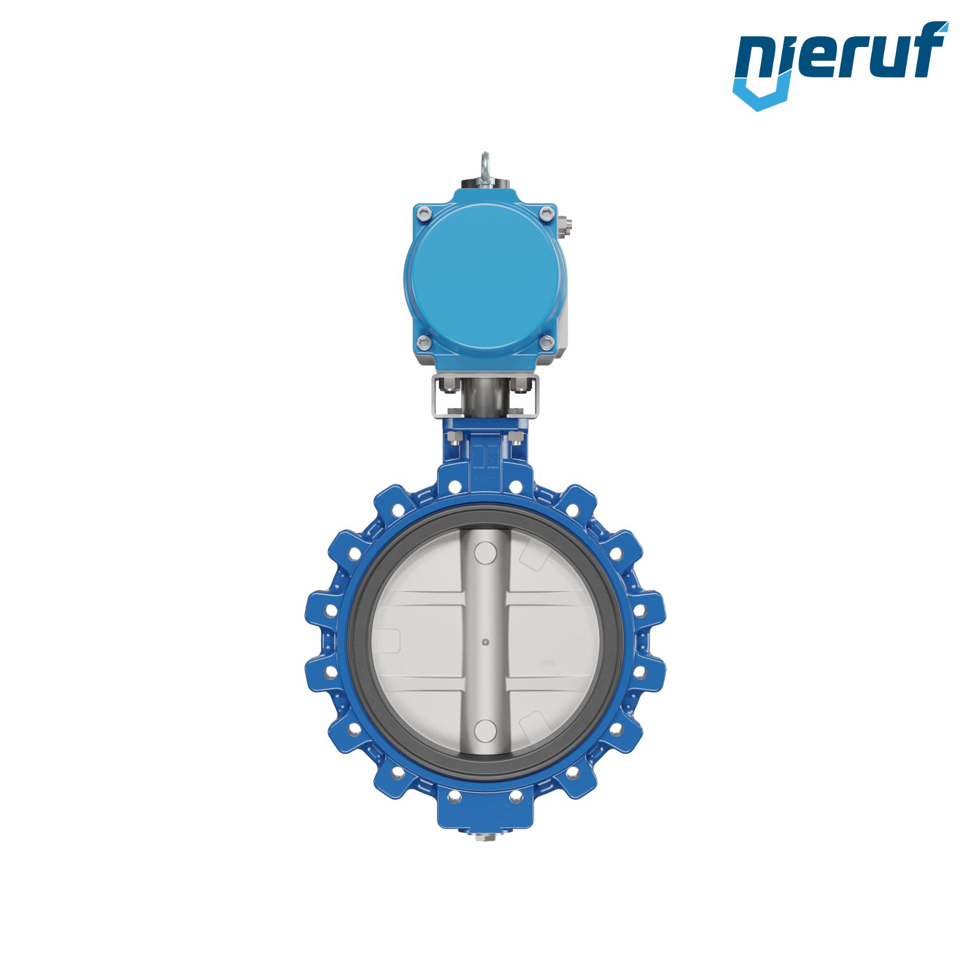 Butterfly valve DN 400 AK02 NBR-70-black DVGW gas pneumatic actuator double acting