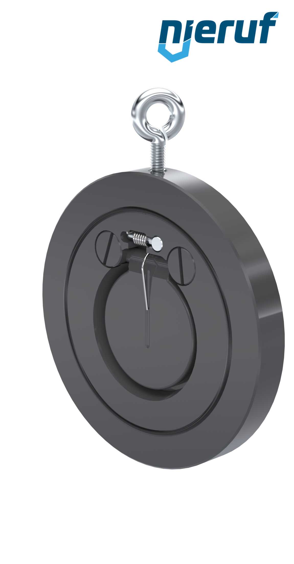 swing check valve with spring DN50 ZR07 plastic PVC-U NBR