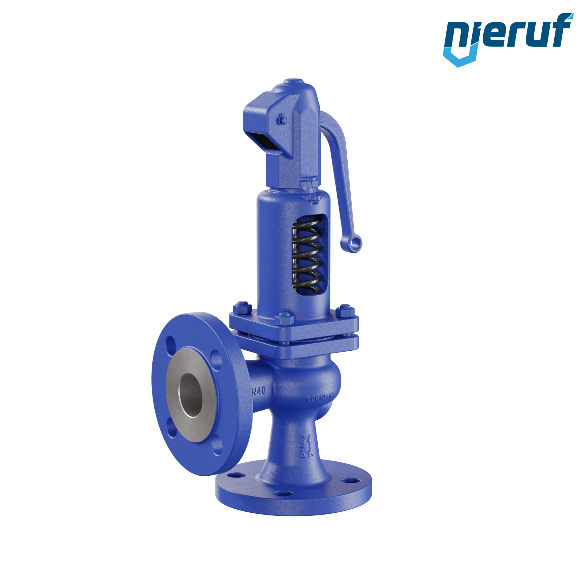 flange-safety valve DN40/DN40 SF0202, cast steel metal, with lever