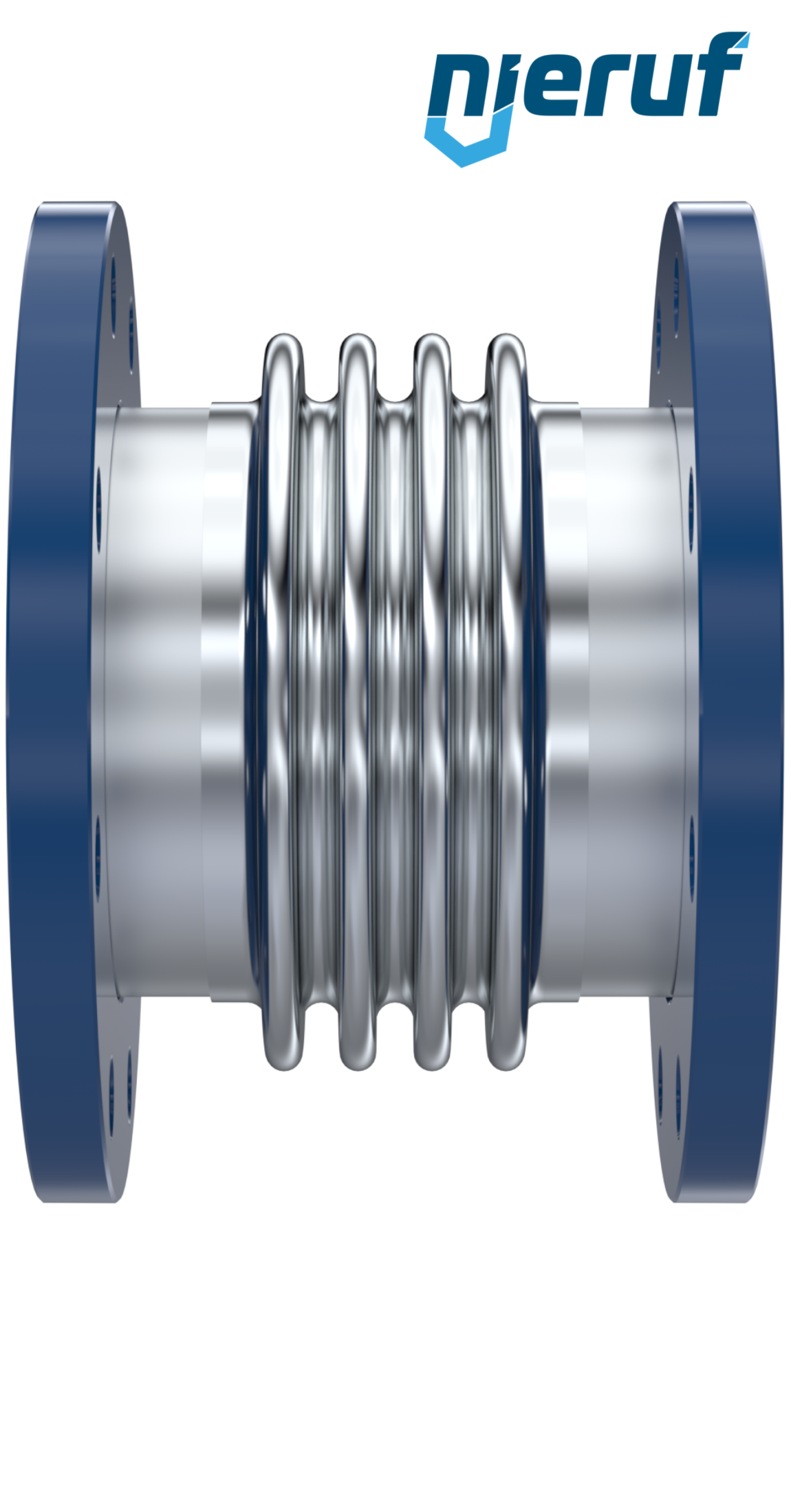 Axial expansion joint DN250 type KP05 flared flanges and stainless steel-bellows