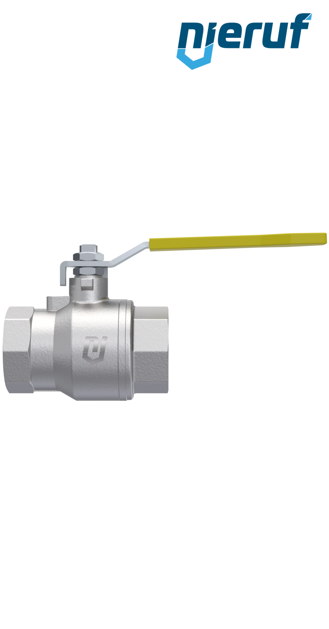 Gas ball valve stainless steel DN15 - 1/2" inch GK07 Biogas DVGW