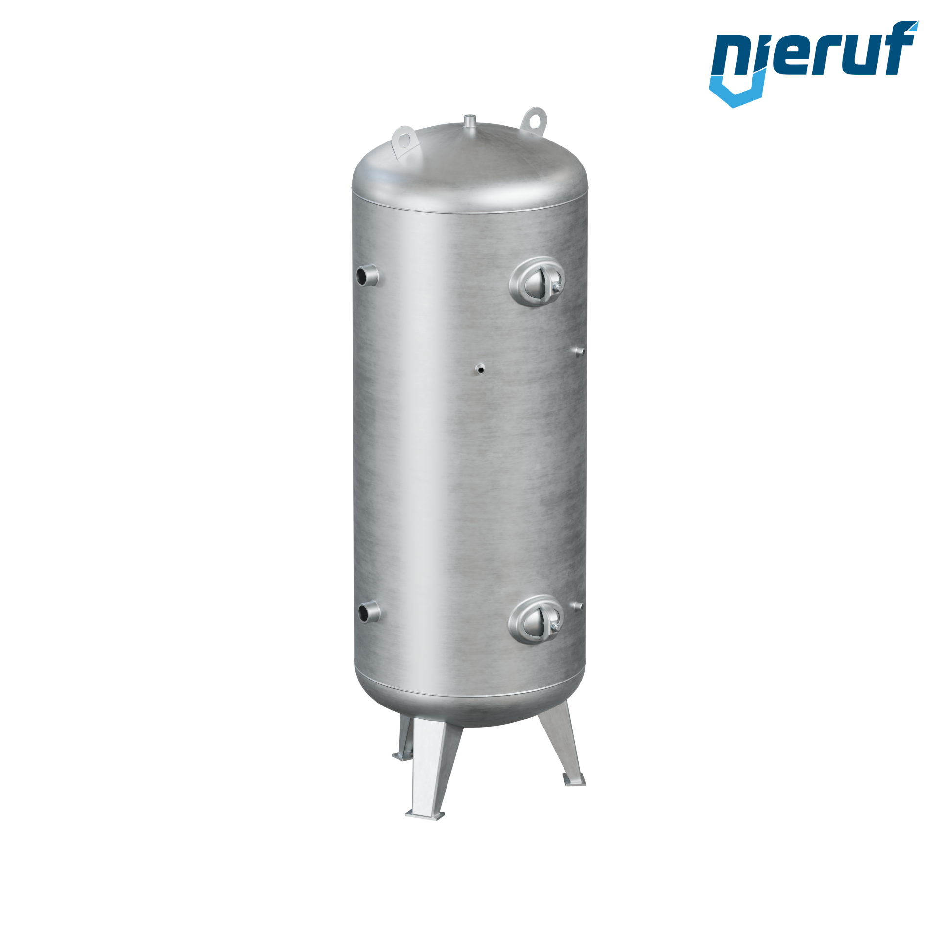 Vacuum vessel vertical BE03 1000 liter, -1-3 bar, steel primed