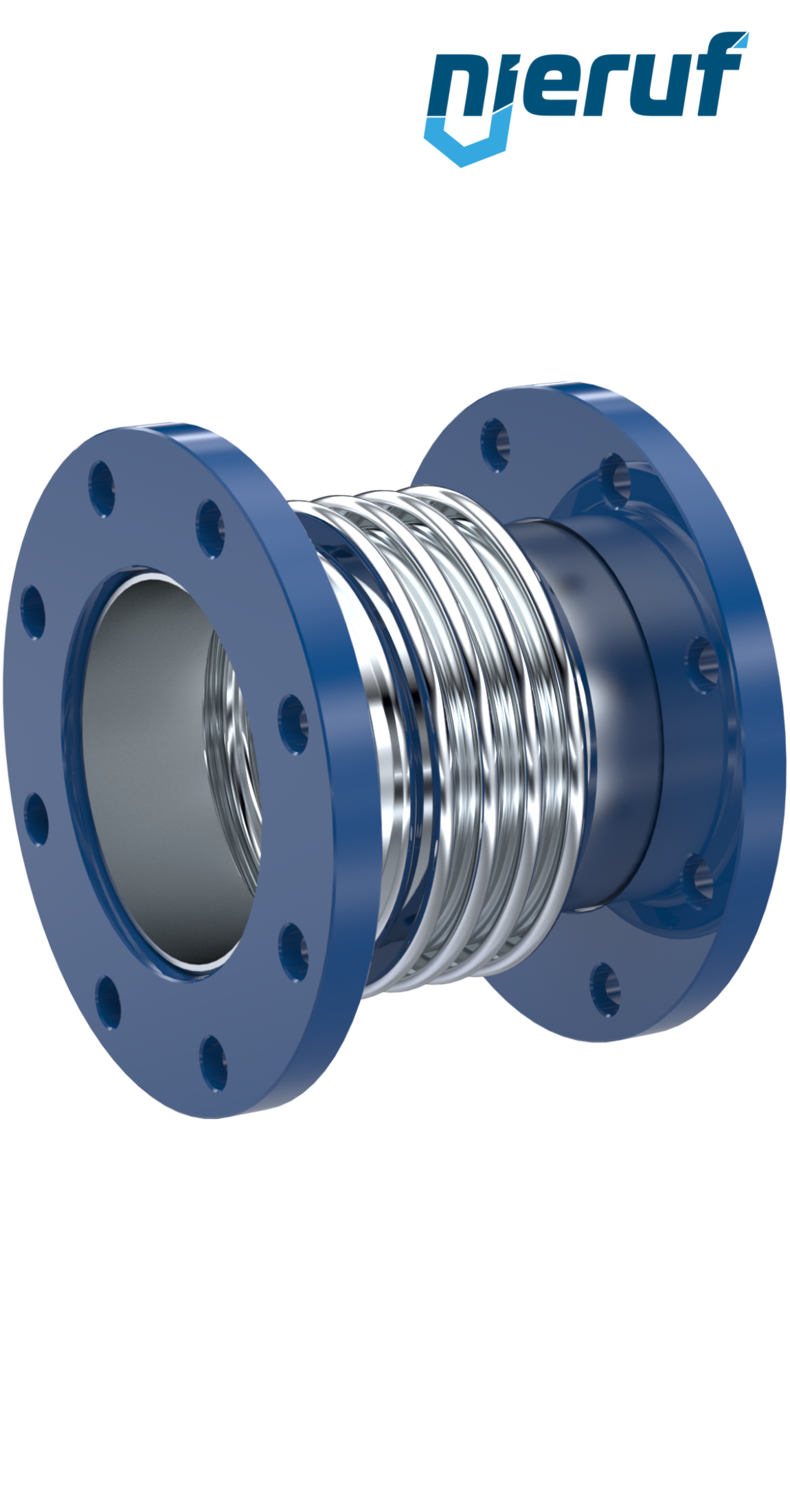 Axial expansion joint DN250 type KP05 fixed flanges and stainless steel-bellows