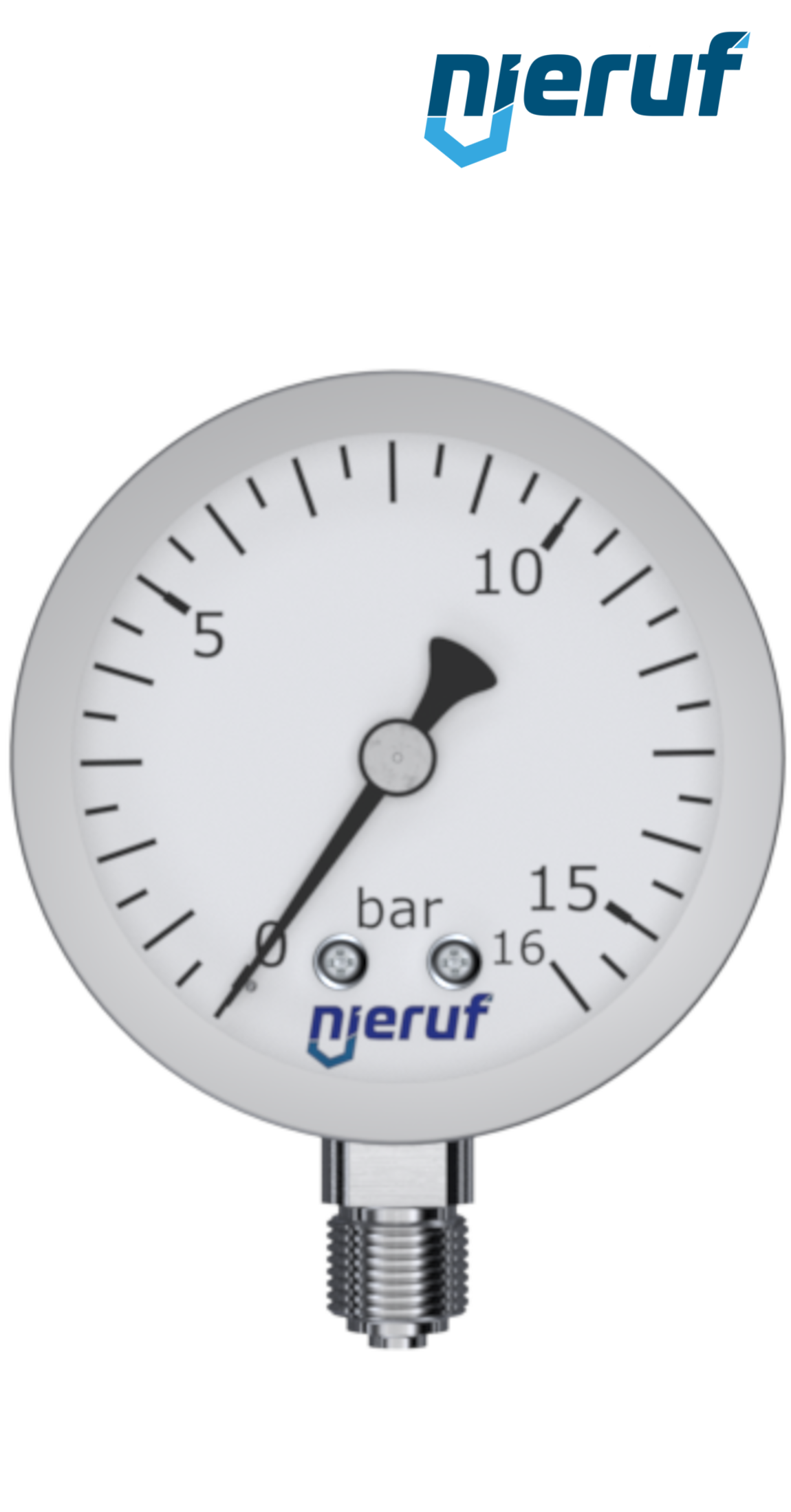 pressure gauge G 1/4" radial 63 mm stainless steel MM06 0 - 1,6 bar