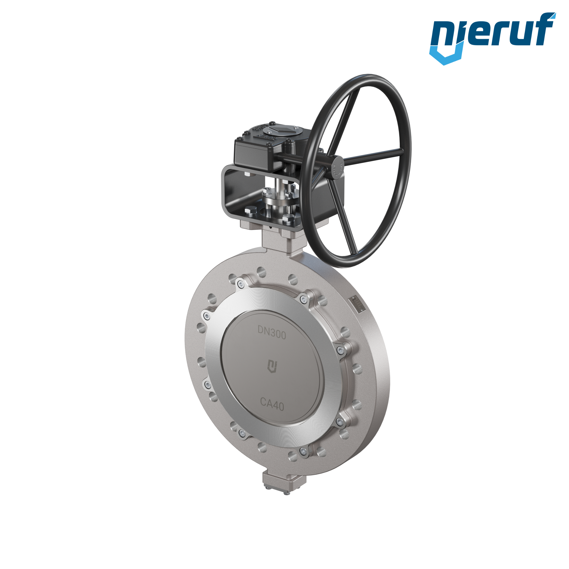 Triple offset butterfly-valve stainless steel AK14 DN 300 PN25 worm gear