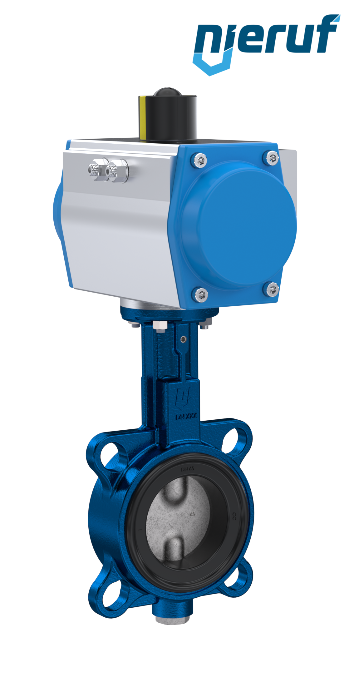 Butterfly valve DN 40 AK01 EPDM DVGW drinking water, WRAS, ACS, W270 pneumatic actuator single acting
