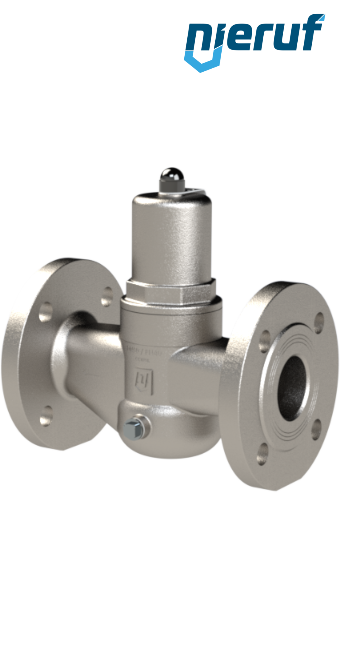 Flange-pressure reducing valve DN 32 PN40 DM08 stainless steel FKM 1.0 - 8.0 bar