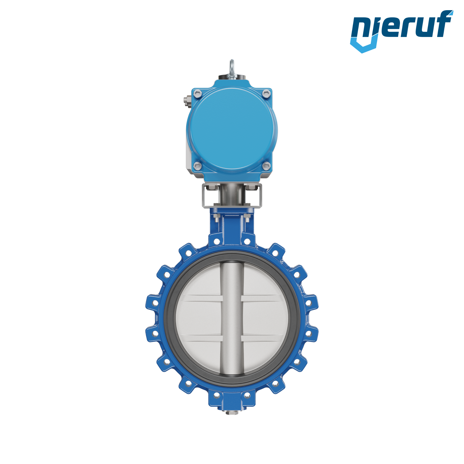 Butterfly valve DN 350 AK02 FPM pneumatic actuator single acting normally closed