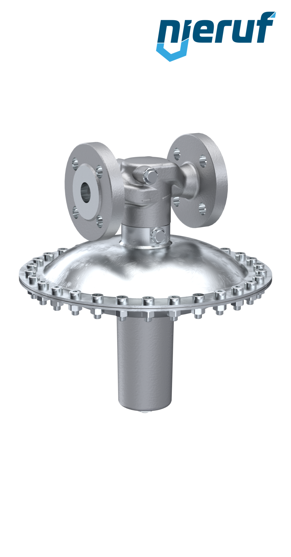 low-pressure reducing valve DN25 DM23 flange ANSI 150 stainless steel FKM 30 - 500 mbar
