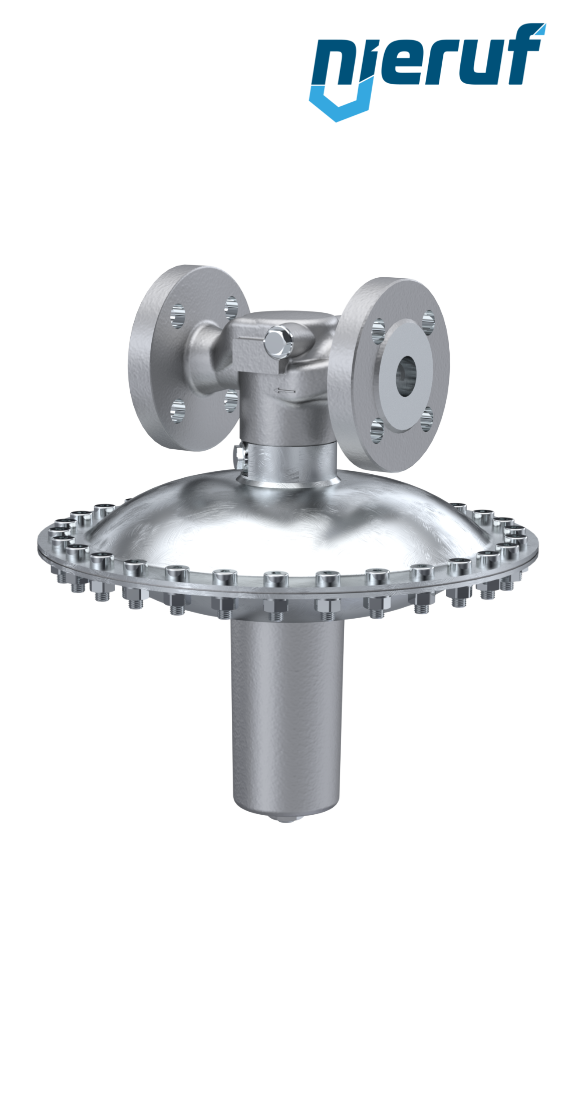 low-pressure reducing valve DN20 DM23 flange ANSI 150 stainless steel FKM 50 - 200 mbar