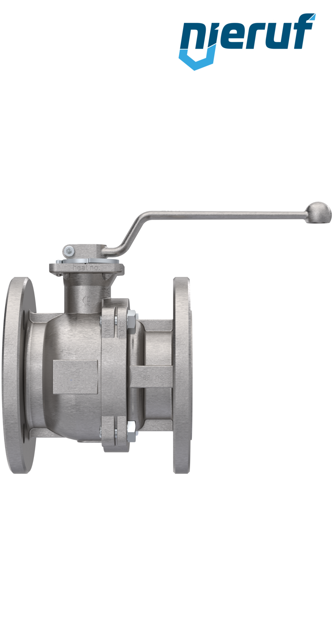 Steam-flange ball valve DN25 FK05 stainless steel 1.4408