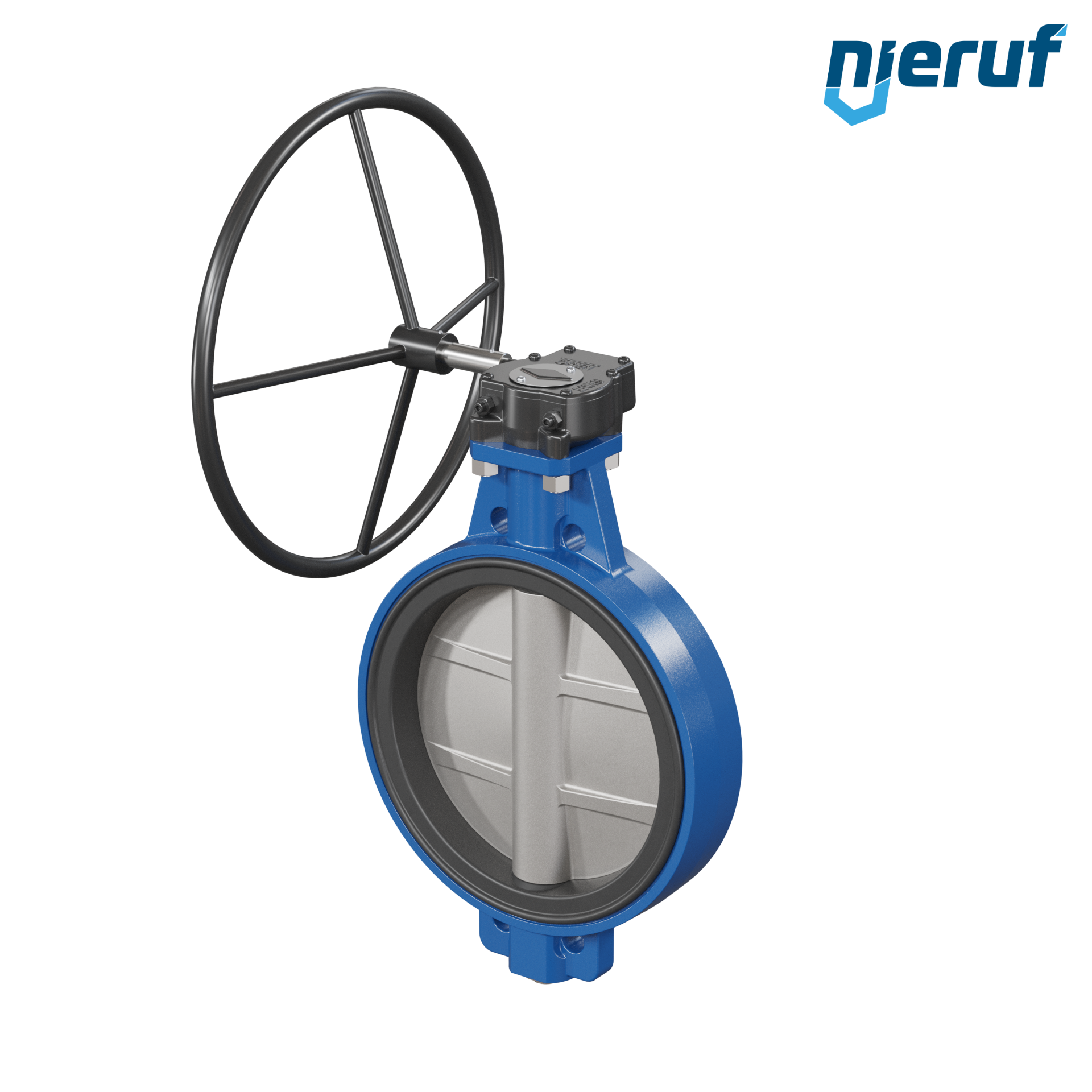 Butterfly valve DN 400 PN10-PN16 AK01 FPM Worm gear